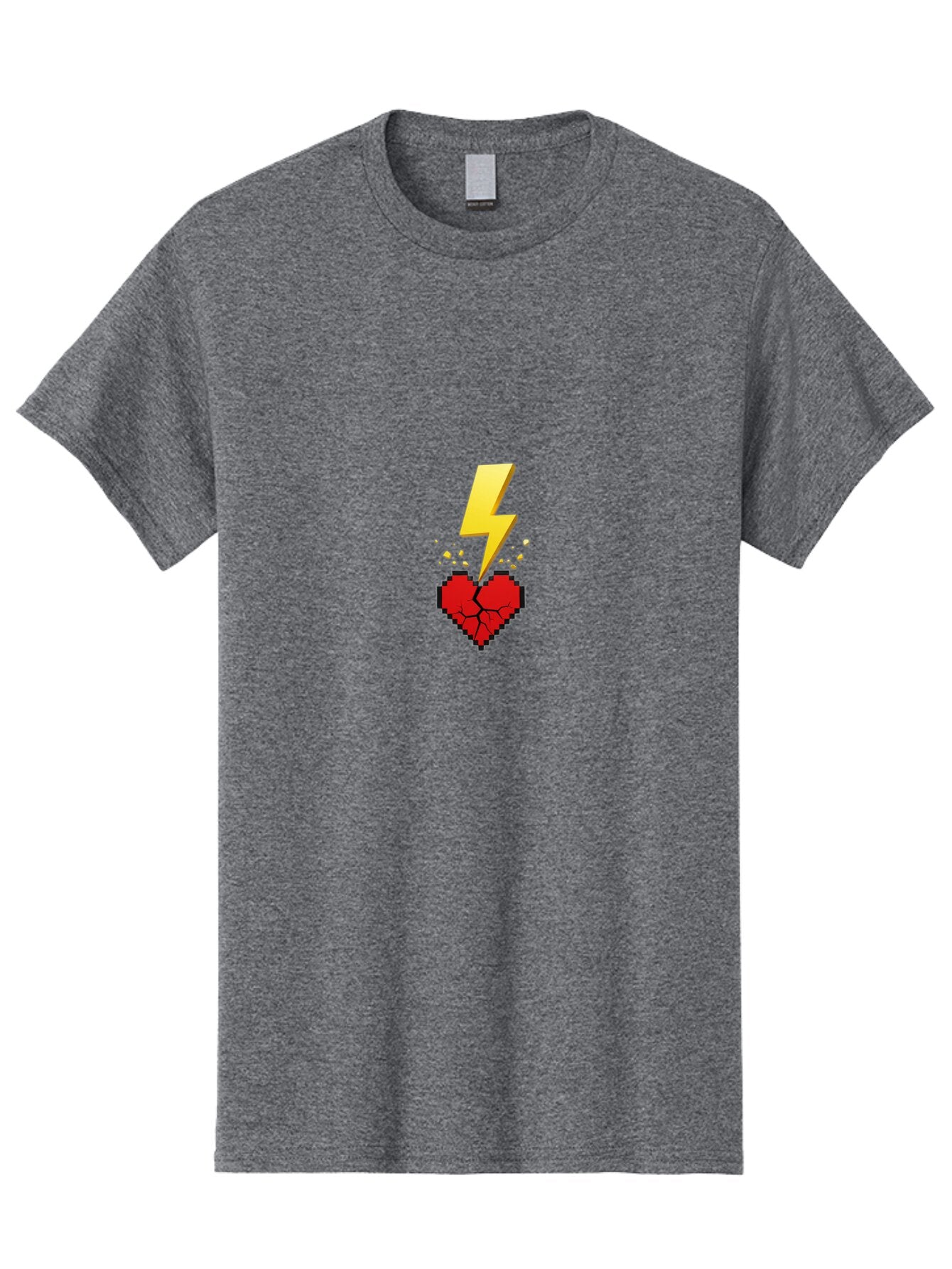 Lightning-Heart-6 Men'S Graphic Tee, 100% Cotton, Comfortable Casual Summer Wear, Machine Washable, Vintage Camera, Old Camera, Antique Camera, Black Camera, Classic Photography, Photography Equipment, Nostalgic Device, Film Camera, Camera Art Bap676 15