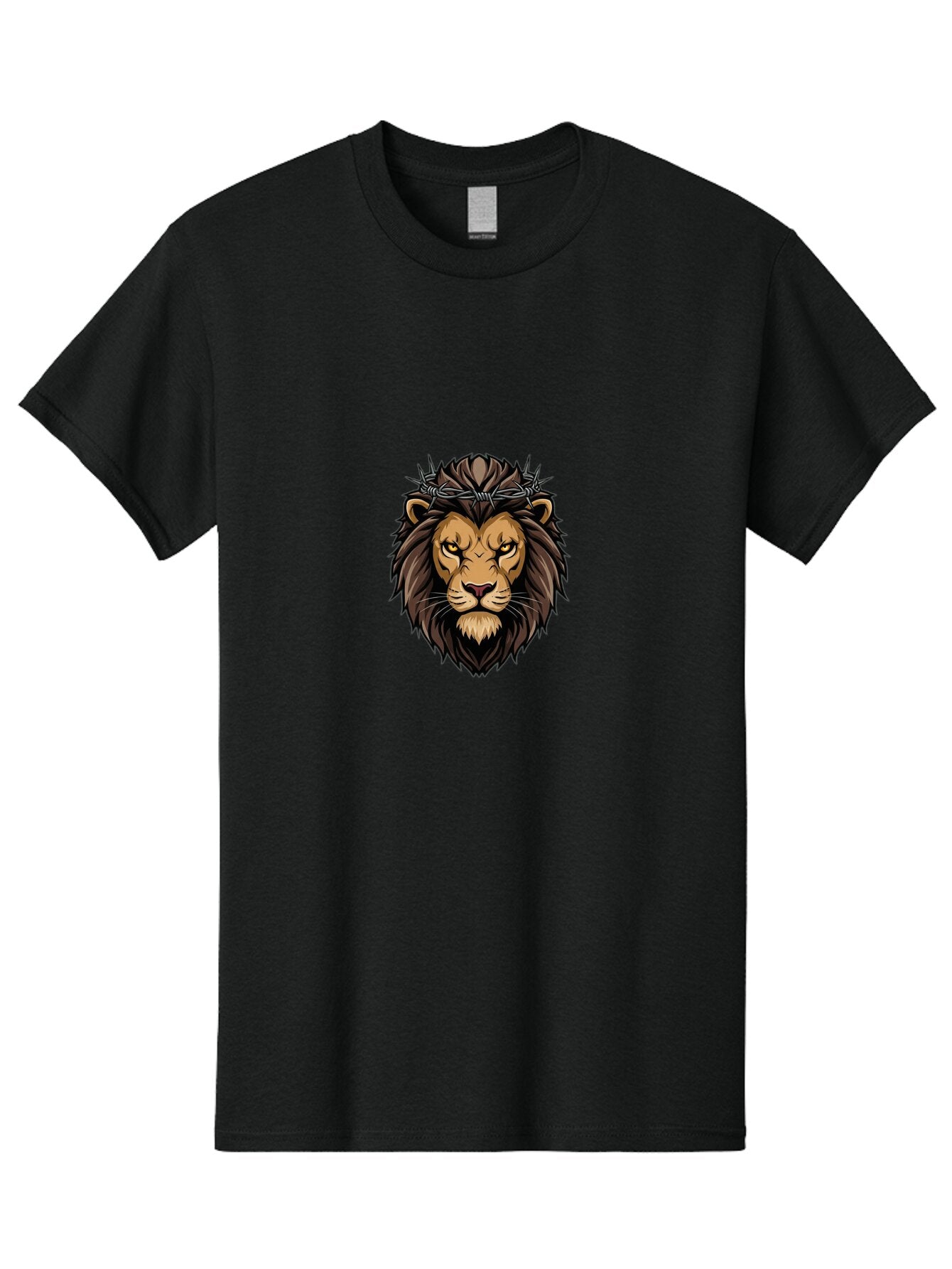 Lion-Head-With-Crown-Of-Thorns Men'S Graphic Tee, 100% Cotton, Comfortable Casual Summer Wear, Machine Washable, Vintage Camera, Old Camera, Antique Camera, Black Camera, Classic Photography, Photography Equipment, Nostalgic Device, Bap681 4