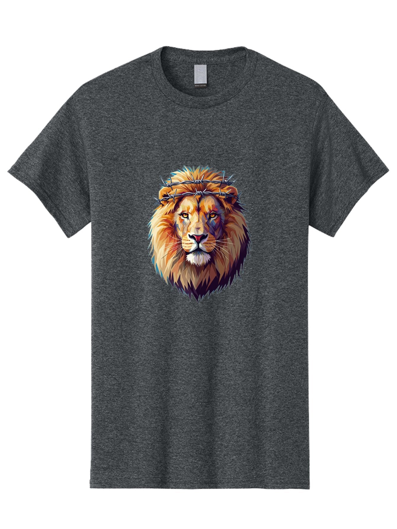 Lion-With-Crown-Of-Thorns-1 Men'S Graphic Tee, 100% Cotton, Comfortable Casual Summer Wear, Machine Washable, Vintage Camera, Old Camera, Antique Camera, Black Camera, Classic Photography, Photography Equipment, Nostalgic Device, Film Camera, Bap686 13
