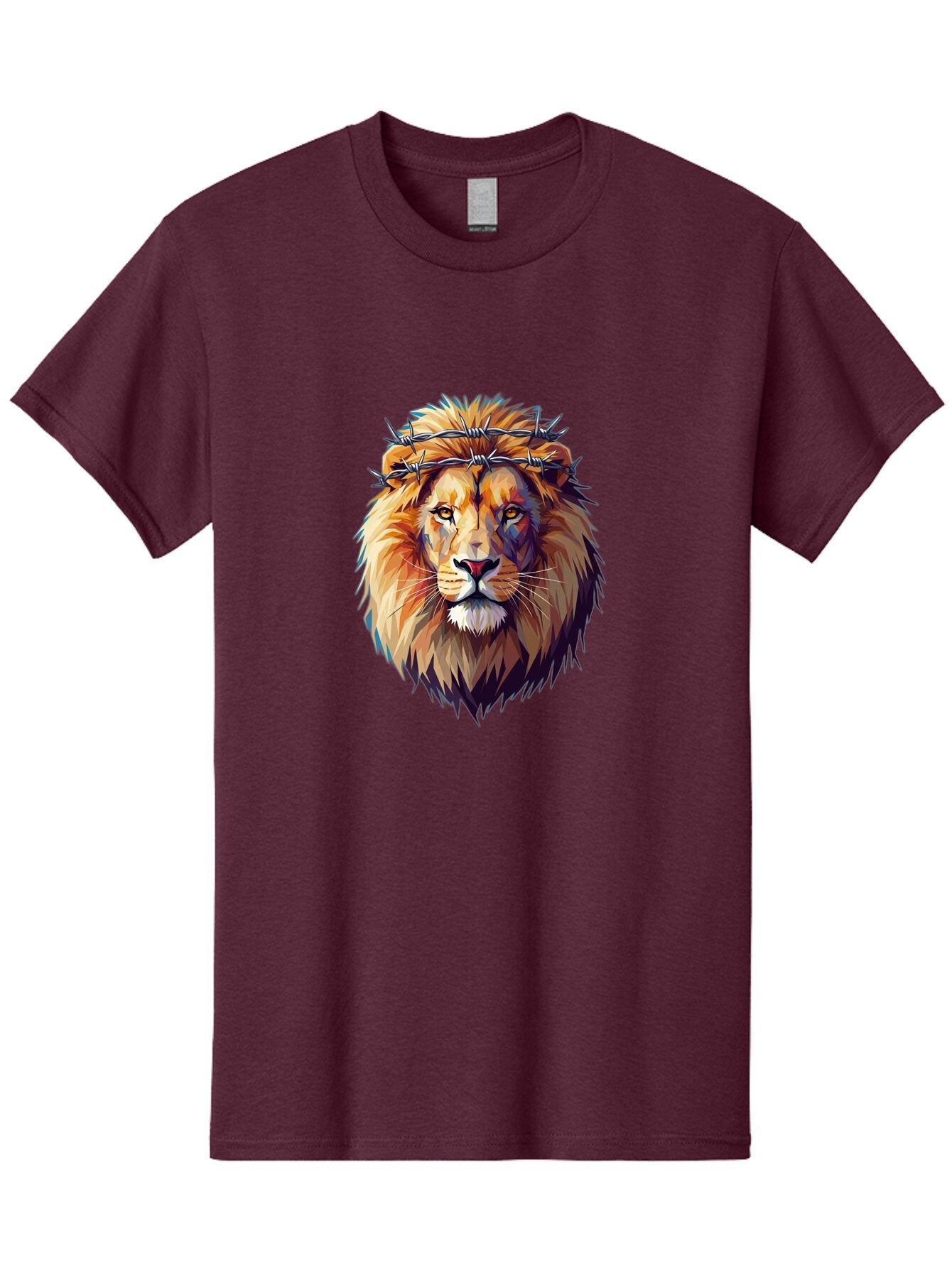 Lion-With-Crown-Of-Thorns-1 Men'S Graphic Tee, 100% Cotton, Comfortable Casual Summer Wear, Machine Washable, Vintage Camera, Old Camera, Antique Camera, Black Camera, Classic Photography, Photography Equipment, Nostalgic Device, Film Camera, Bap686 12