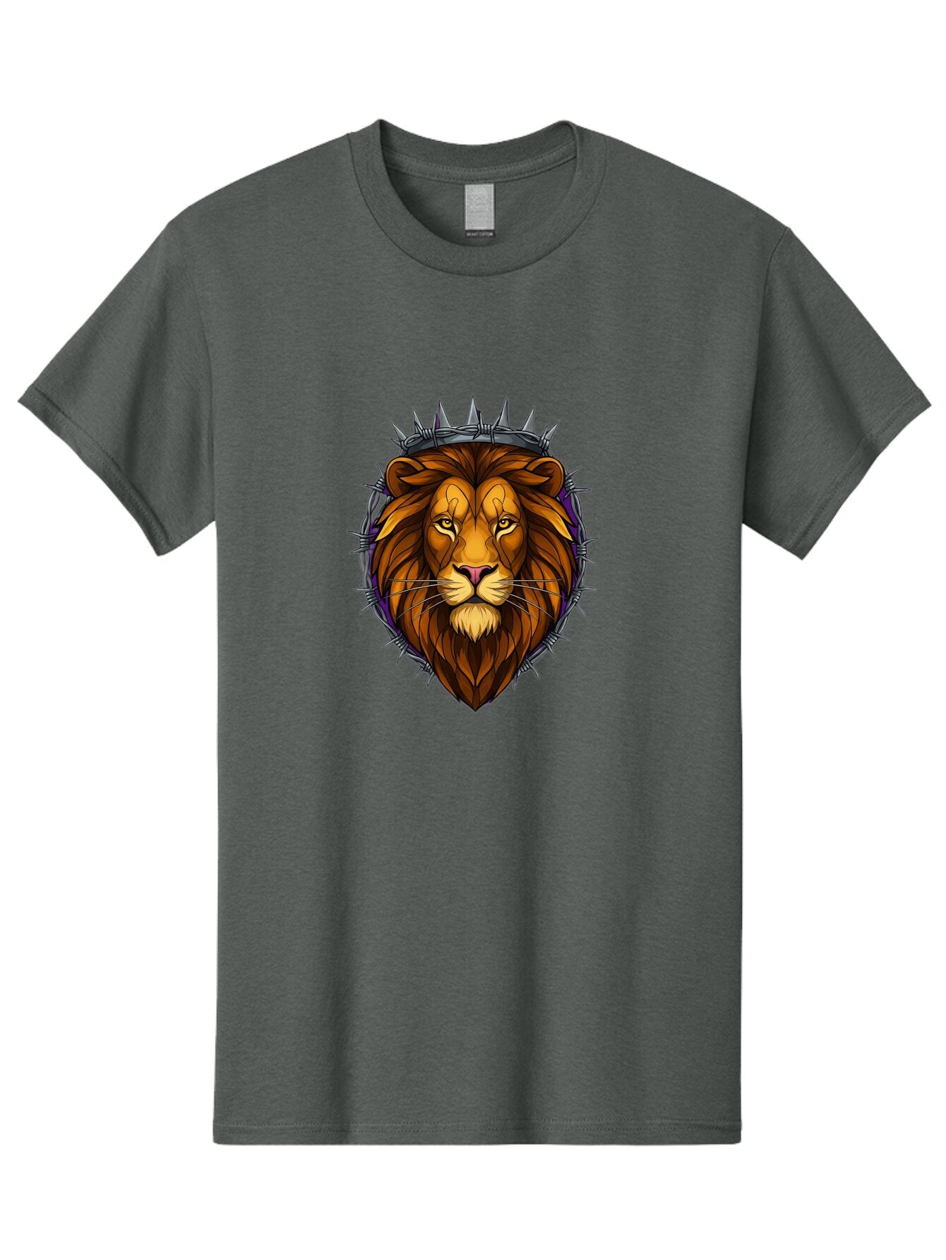 Lion-With-Crown-Of-Thorns-2 Men'S Graphic Tee, 100% Cotton, Comfortable Casual Summer Wear, Machine Washable, Vintage Camera, Old Camera, Antique Camera, Black Camera, Classic Photography, Photography Equipment, Nostalgic Device, Film Camera, Bap687 8