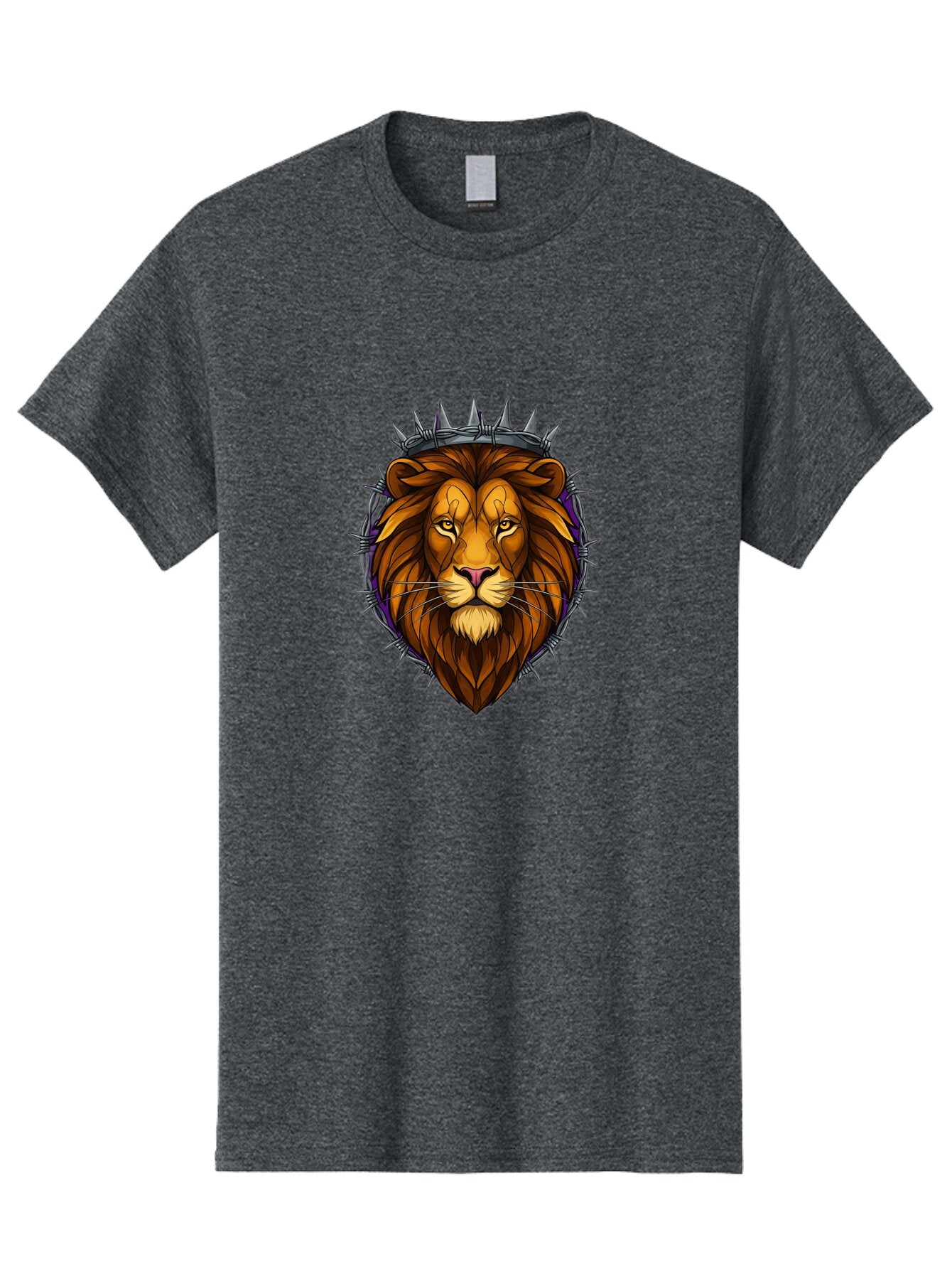 Lion-With-Crown-Of-Thorns-2 Men'S Graphic Tee, 100% Cotton, Comfortable Casual Summer Wear, Machine Washable, Vintage Camera, Old Camera, Antique Camera, Black Camera, Classic Photography, Photography Equipment, Nostalgic Device, Film Camera, Bap687 3