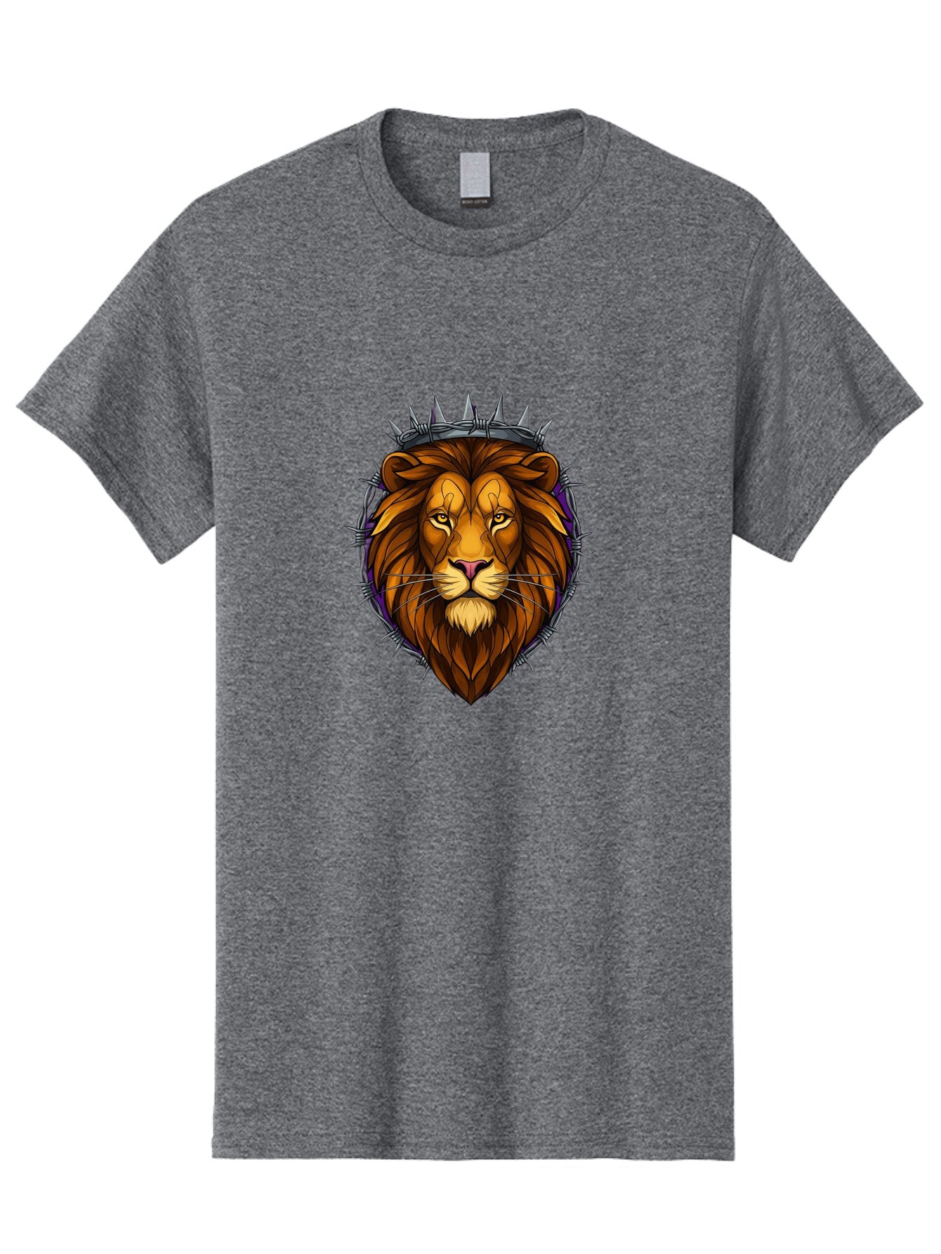Lion-With-Crown-Of-Thorns-2 Men'S Graphic Tee, 100% Cotton, Comfortable Casual Summer Wear, Machine Washable, Vintage Camera, Old Camera, Antique Camera, Black Camera, Classic Photography, Photography Equipment, Nostalgic Device, Film Camera, Bap687 4