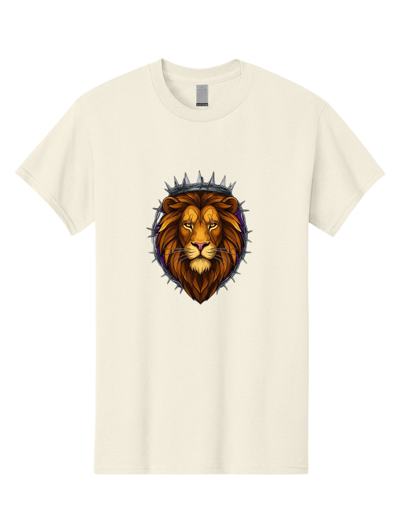Lion-With-Crown-Of-Thorns-2 Men'S Graphic Tee, 100% Cotton, Comfortable Casual Summer Wear, Machine Washable, Vintage Camera, Old Camera, Antique Camera, Black Camera, Classic Photography, Photography Equipment, Nostalgic Device, Film Camera, Bap687