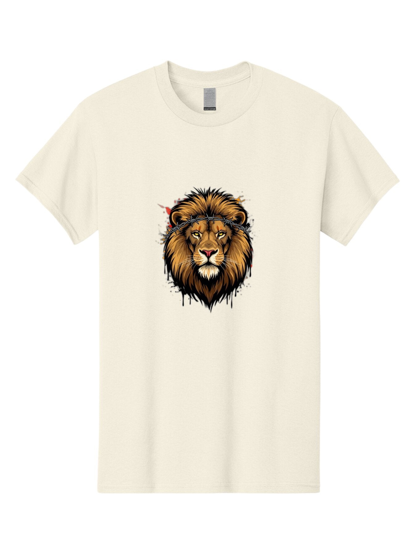 Lion-With-Crown-Of-Thorns-3 Men'S Graphic Tee, 100% Cotton, Comfortable Casual Summer Wear, Machine Washable, Vintage Camera, Old Camera, Antique Camera, Black Camera, Classic Photography, Photography Equipment, Nostalgic Device, Film Camera, Bap688 4