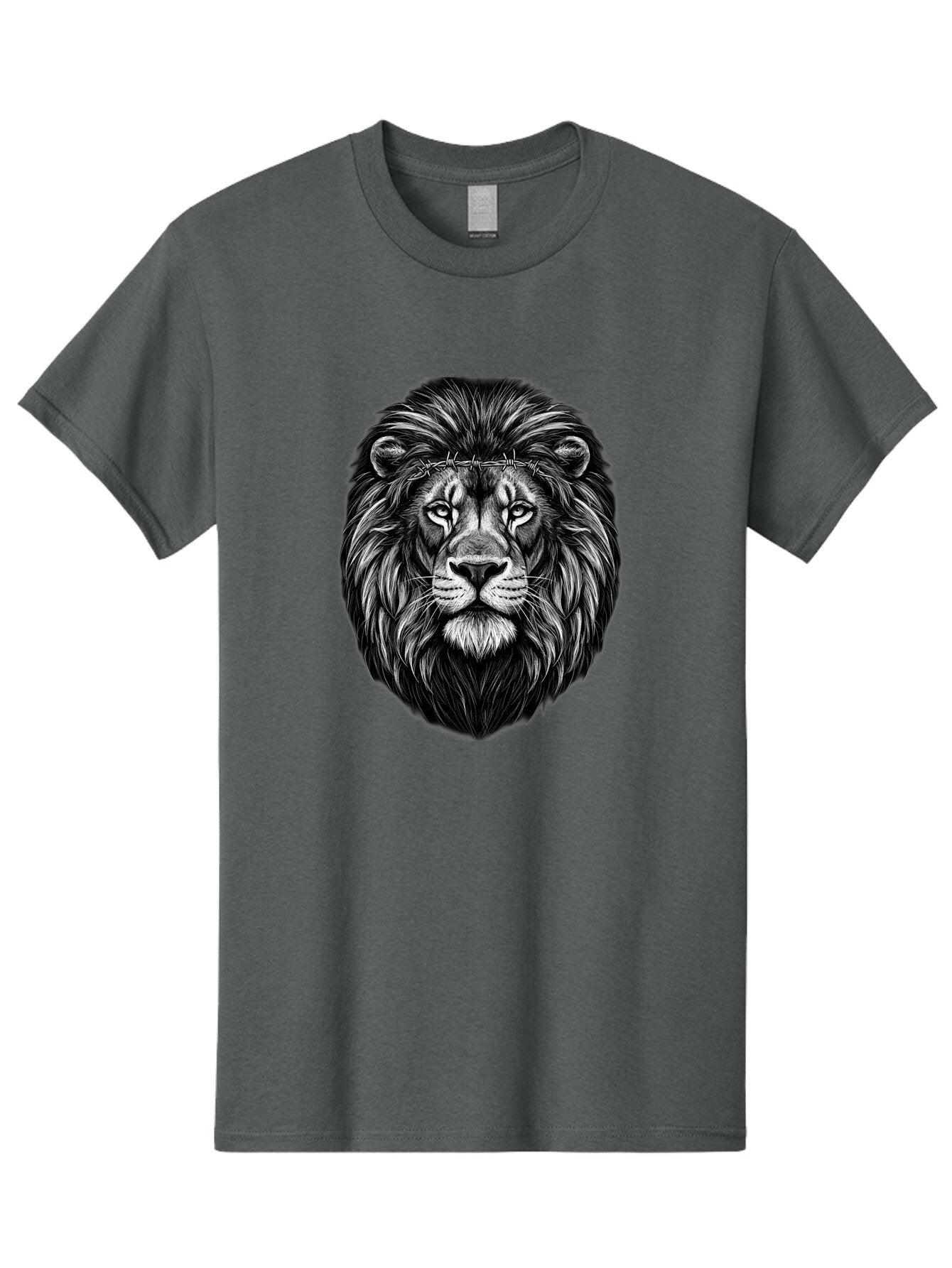 Lion-With-Crown-Of-Thorns-4 Men'S Graphic Tee, 100% Cotton, Comfortable Casual Summer Wear, Machine Washable, Vintage Camera, Old Camera, Antique Camera, Black Camera, Classic Photography, Photography Equipment, Nostalgic Device, Film Camera, Bap689 5