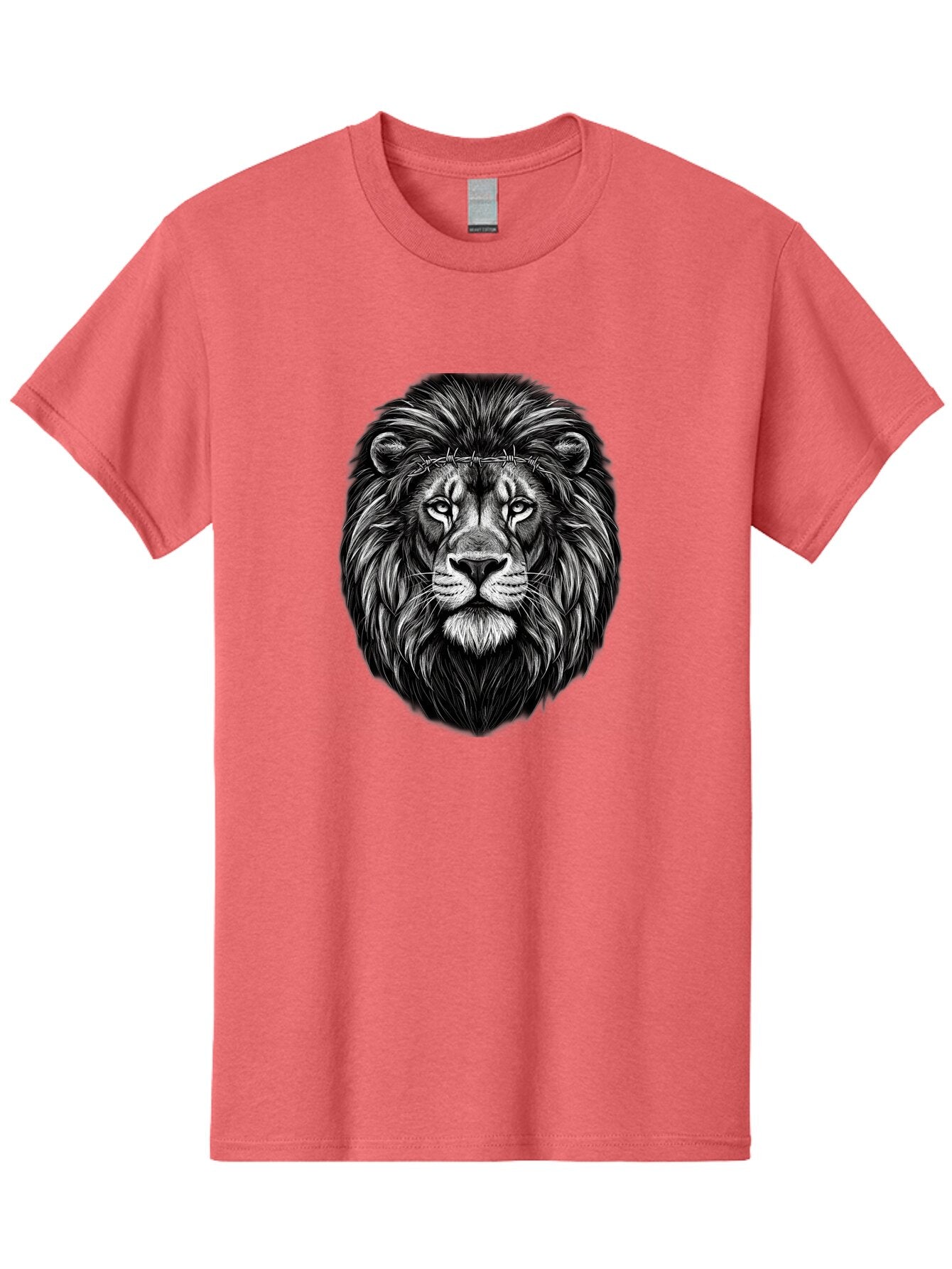 Lion-With-Crown-Of-Thorns-4 Men'S Graphic Tee, 100% Cotton, Comfortable Casual Summer Wear, Machine Washable, Vintage Camera, Old Camera, Antique Camera, Black Camera, Classic Photography, Photography Equipment, Nostalgic Device, Film Camera, Bap689 4