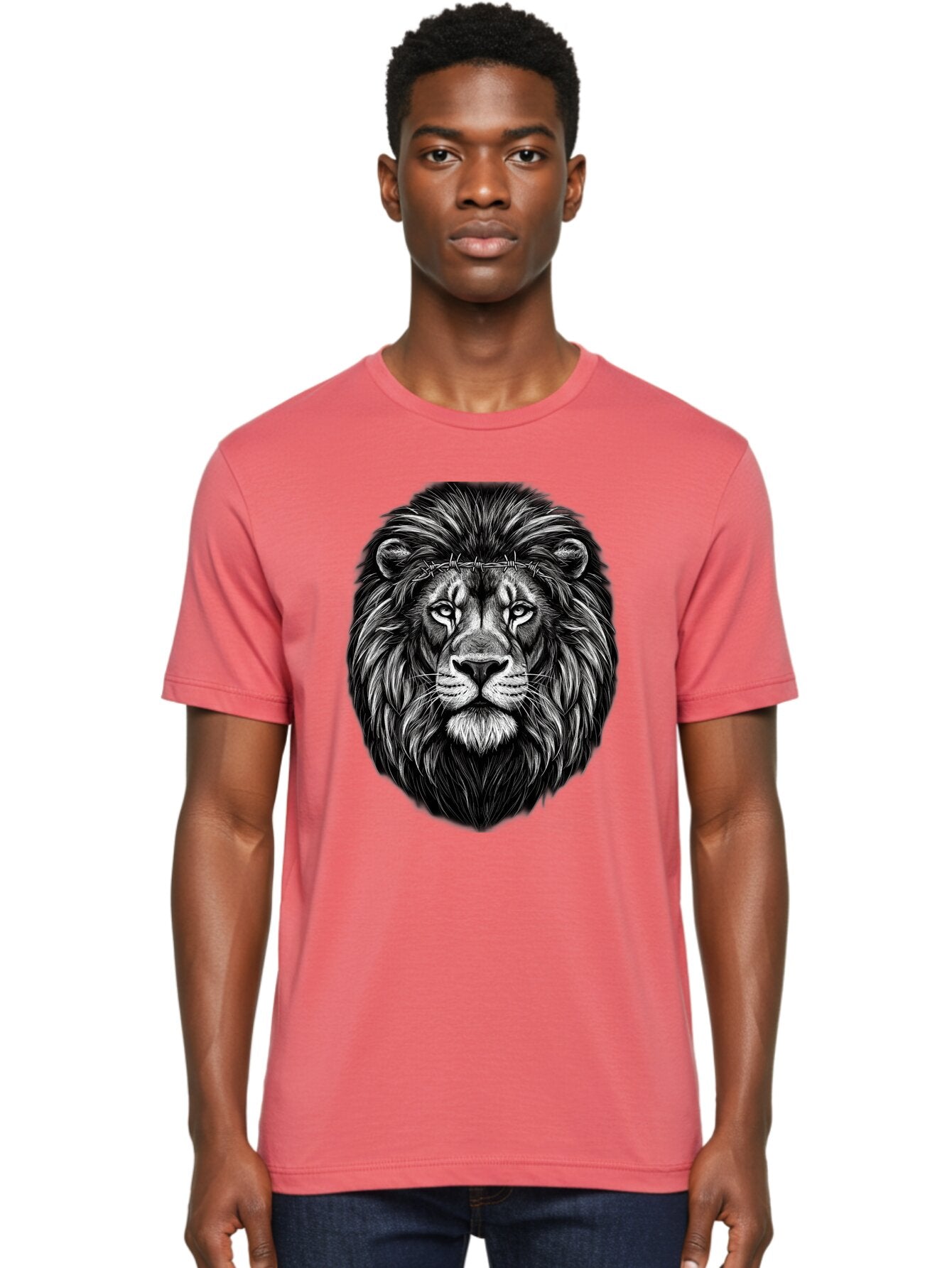 Lion-With-Crown-Of-Thorns-4 Men'S Graphic Tee, 100% Cotton, Comfortable Casual Summer Wear, Machine Washable, Vintage Camera, Old Camera, Antique Camera, Black Camera, Classic Photography, Photography Equipment, Nostalgic Device, Film Camera, Bap689 18
