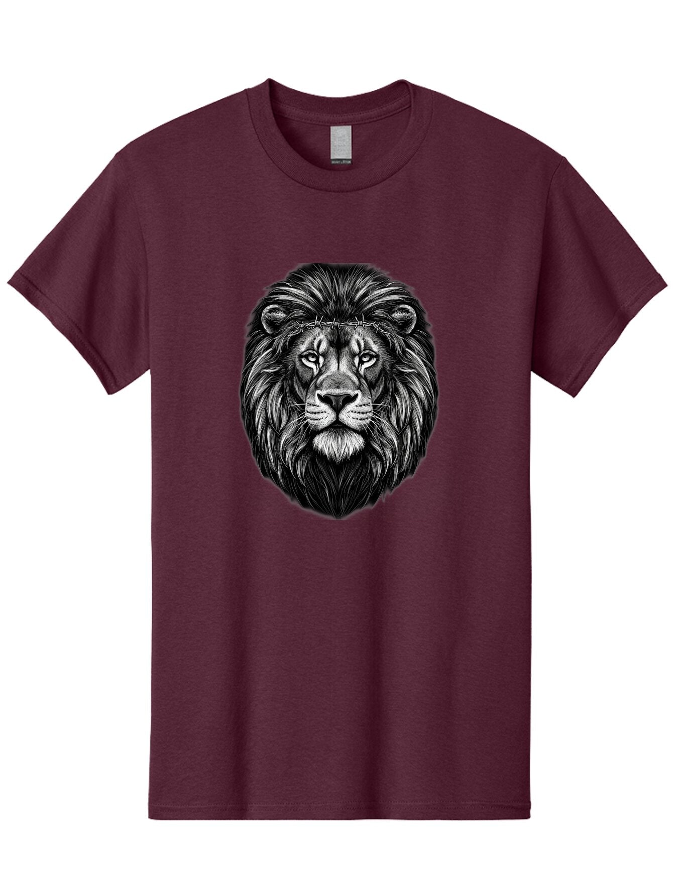 Lion-With-Crown-Of-Thorns-4 Men'S Graphic Tee, 100% Cotton, Comfortable Casual Summer Wear, Machine Washable, Vintage Camera, Old Camera, Antique Camera, Black Camera, Classic Photography, Photography Equipment, Nostalgic Device, Film Camera, Bap689 8
