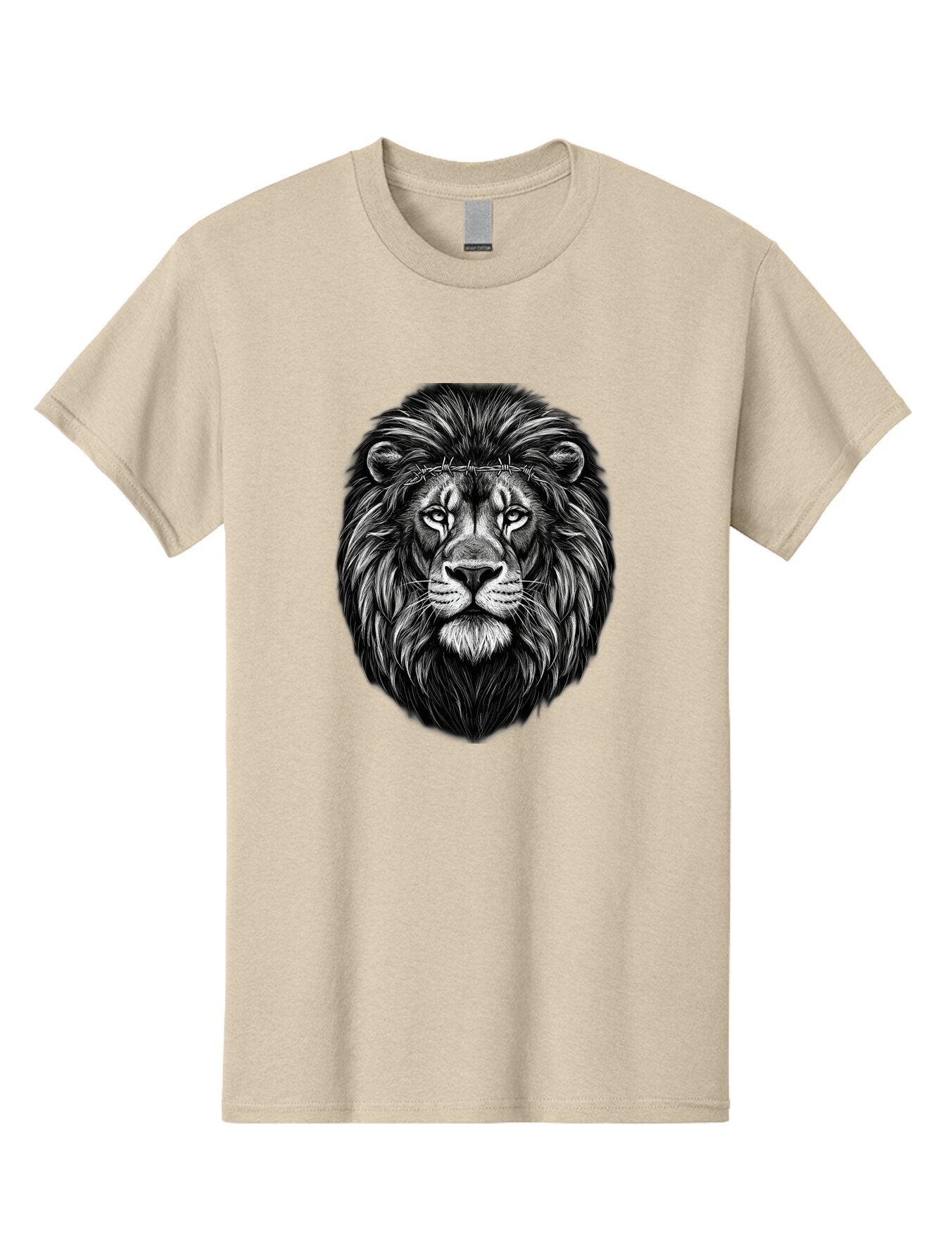Lion-With-Crown-Of-Thorns-4 Men'S Graphic Tee, 100% Cotton, Comfortable Casual Summer Wear, Machine Washable, Vintage Camera, Old Camera, Antique Camera, Black Camera, Classic Photography, Photography Equipment, Nostalgic Device, Film Camera, Bap689 9