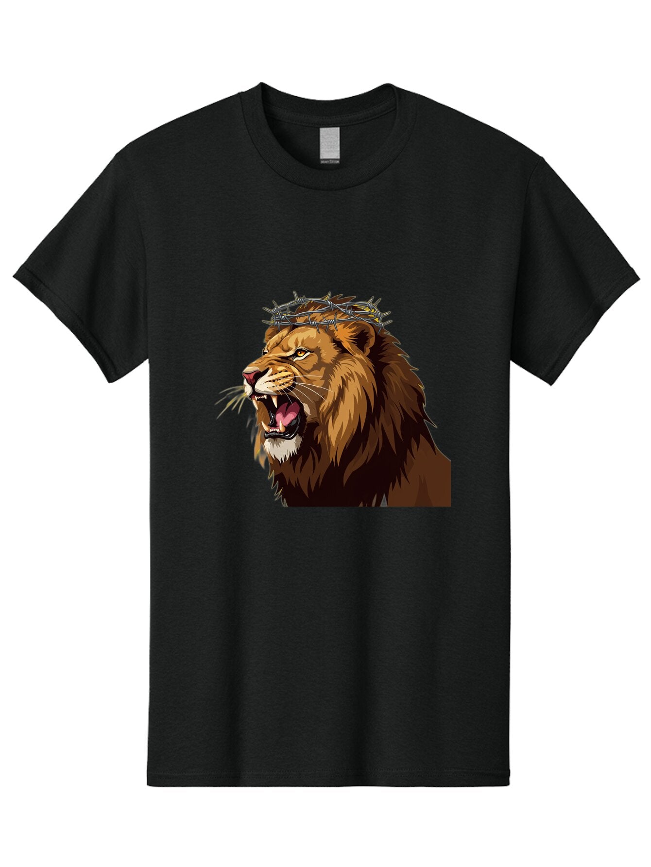 Lion-With-Crown-Of-Thorns Men'S Graphic Tee, 100% Cotton, Comfortable Casual Summer Wear, Machine Washable, Vintage Camera, Old Camera, Antique Camera, Black Camera, Classic Photography, Photography Equipment, Nostalgic Device, Film Camera, Bap690 11