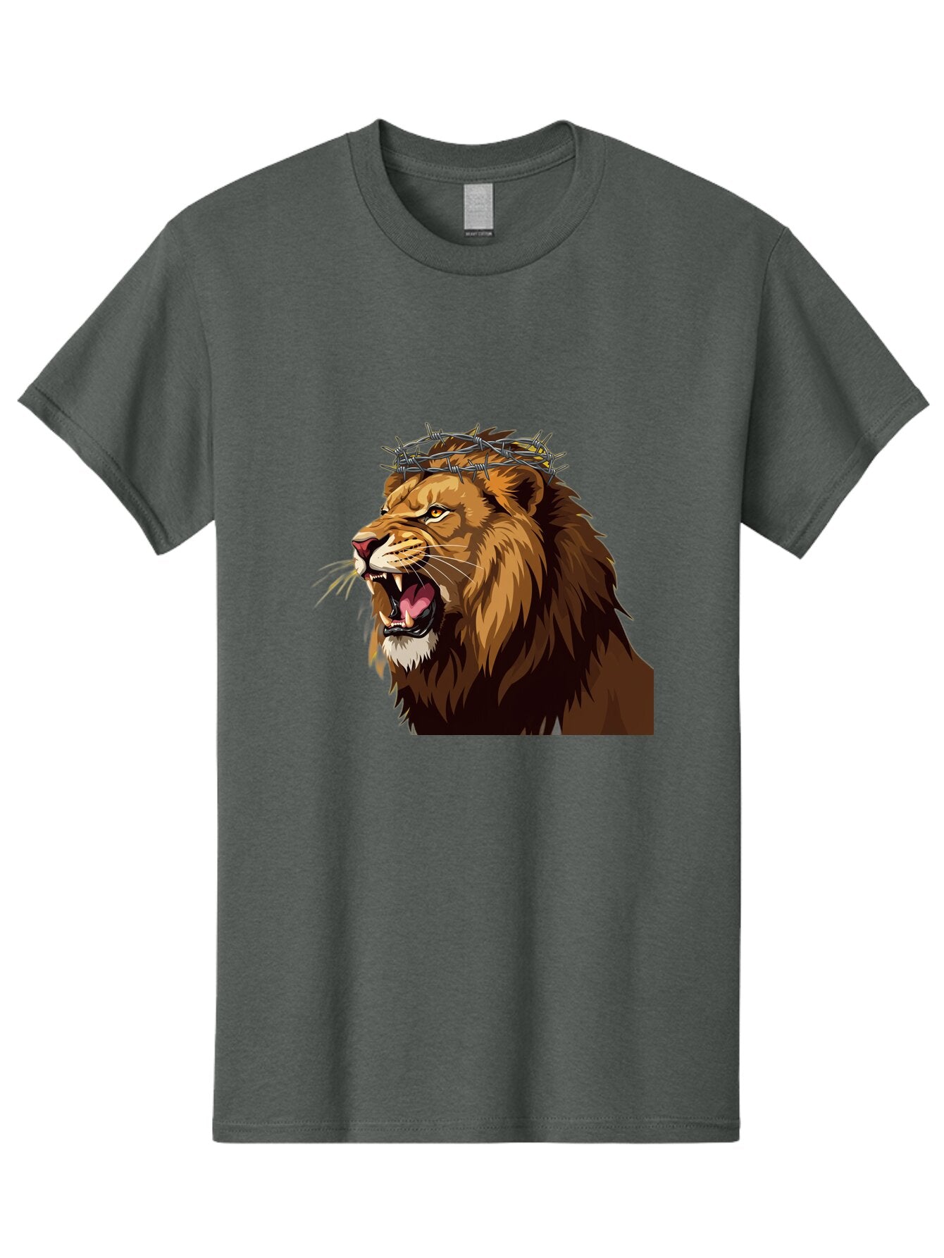 Lion-With-Crown-Of-Thorns Men'S Graphic Tee, 100% Cotton, Comfortable Casual Summer Wear, Machine Washable, Vintage Camera, Old Camera, Antique Camera, Black Camera, Classic Photography, Photography Equipment, Nostalgic Device, Film Camera, Bap690 5