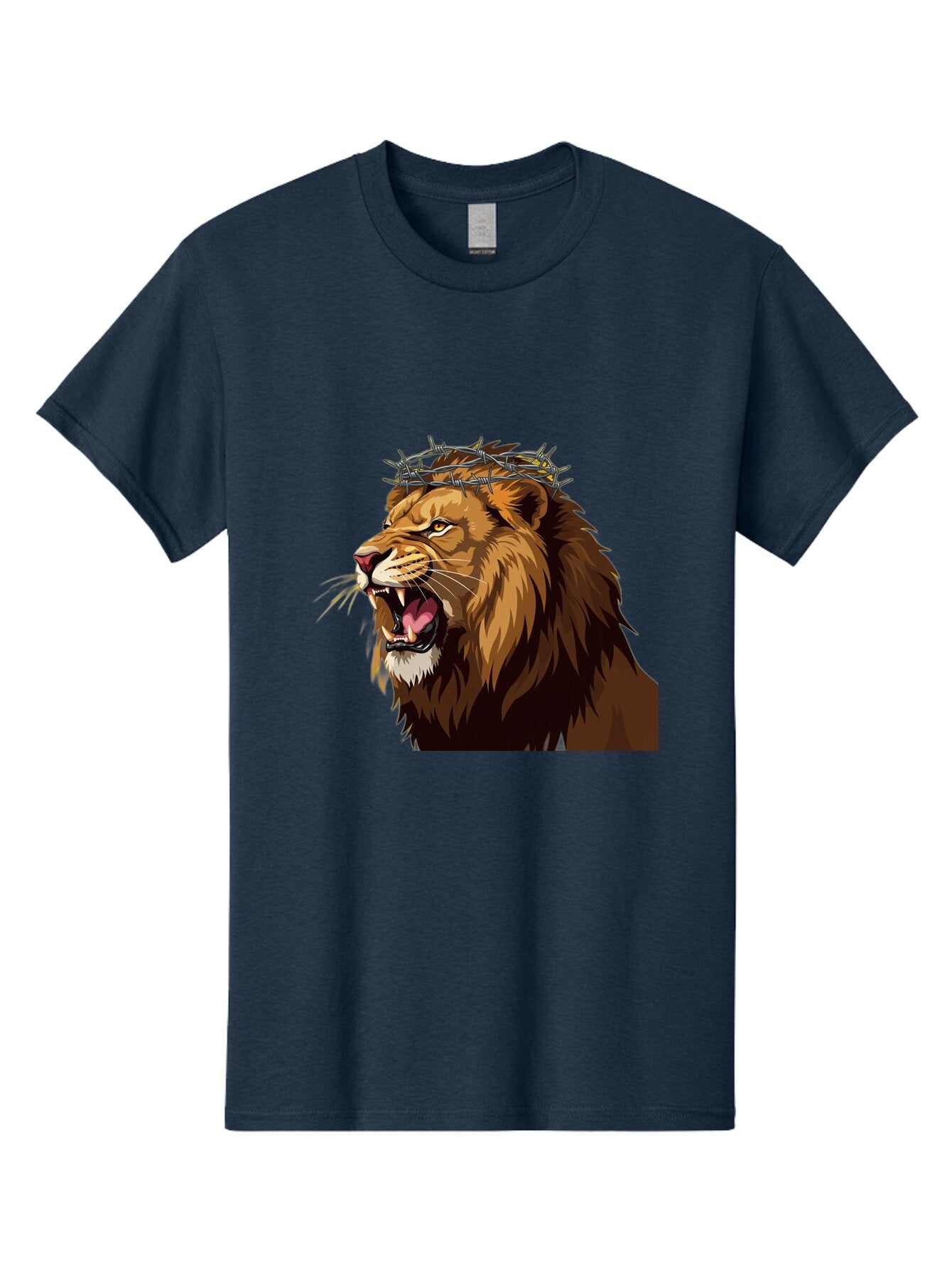 Lion-With-Crown-Of-Thorns Men'S Graphic Tee, 100% Cotton, Comfortable Casual Summer Wear, Machine Washable, Vintage Camera, Old Camera, Antique Camera, Black Camera, Classic Photography, Photography Equipment, Nostalgic Device, Film Camera, Bap690 3