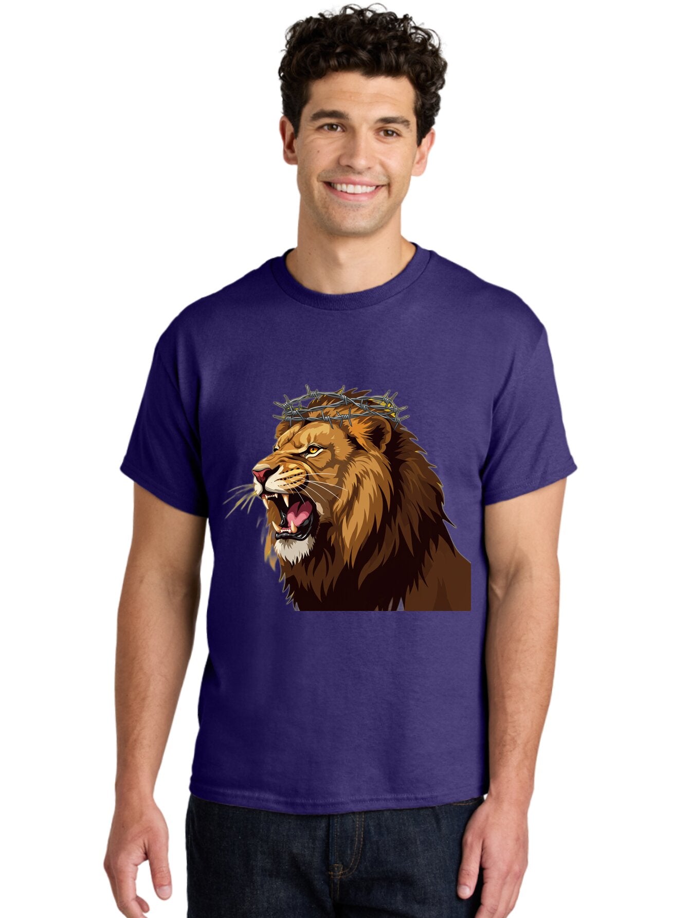 Lion-With-Crown-Of-Thorns Men'S Graphic Tee, 100% Cotton, Comfortable Casual Summer Wear, Machine Washable, Vintage Camera, Old Camera, Antique Camera, Black Camera, Classic Photography, Photography Equipment, Nostalgic Device, Film Camera, Bap690 28