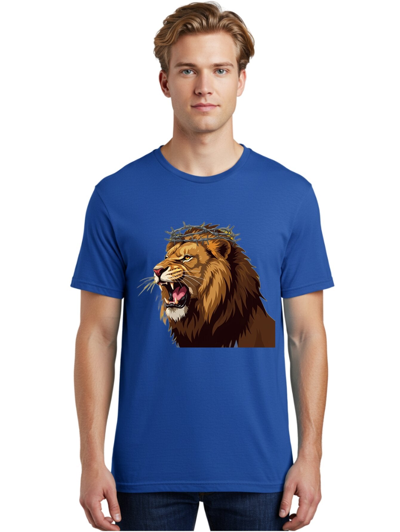 Lion-With-Crown-Of-Thorns Men'S Graphic Tee, 100% Cotton, Comfortable Casual Summer Wear, Machine Washable, Vintage Camera, Old Camera, Antique Camera, Black Camera, Classic Photography, Photography Equipment, Nostalgic Device, Film Camera, Bap690 16