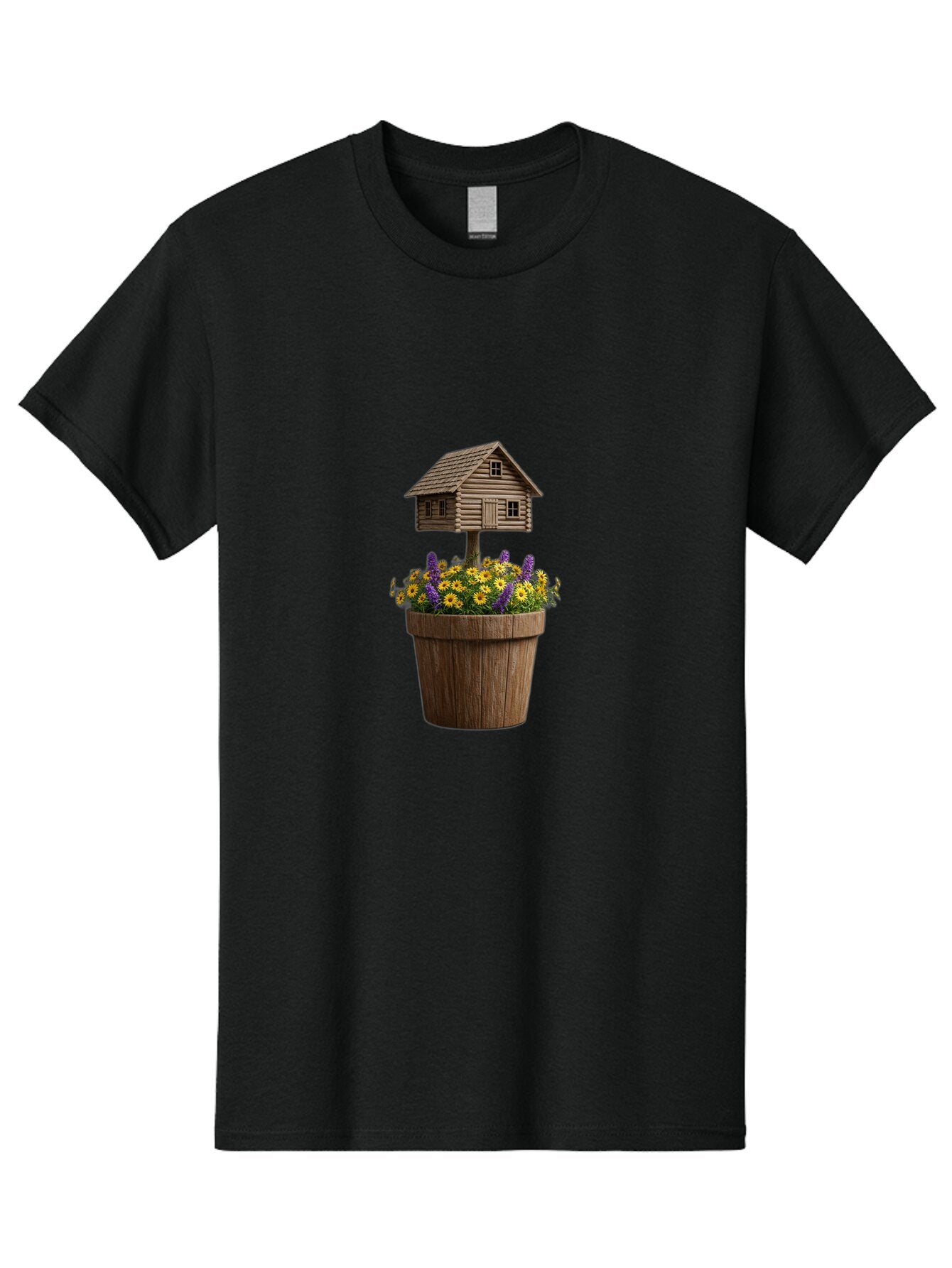 Log-Cabin-Flower-Pot Men'S Graphic Tee, 100% Cotton, Comfortable Casual Summer Wear, Machine Washable, Vintage Camera, Old Camera, Antique Camera, Black Camera, Classic Photography, Photography Equipment, Nostalgic Device, Film Camera, Bap693 13