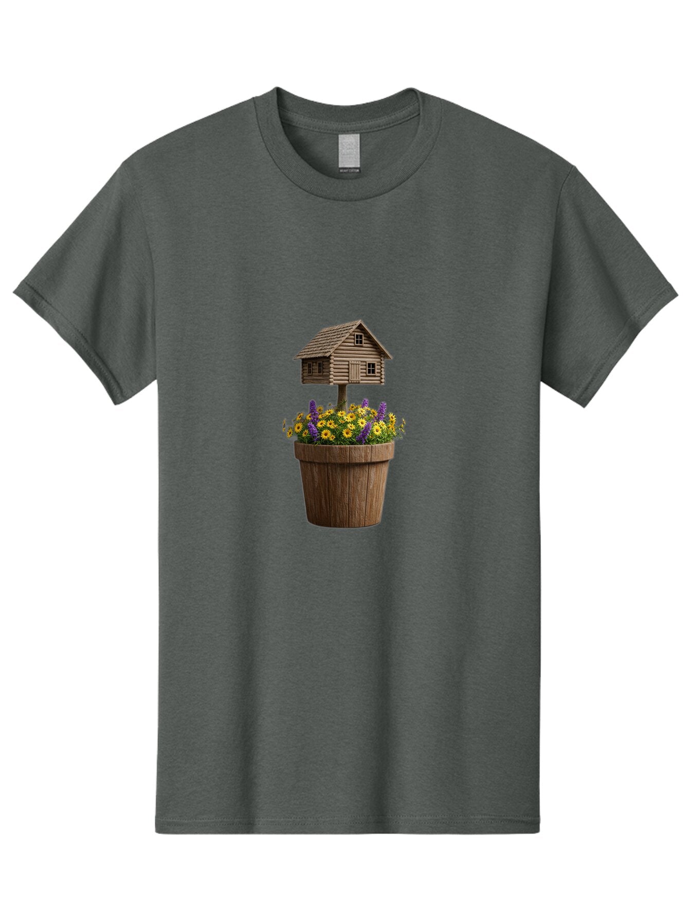 Log-Cabin-Flower-Pot Men'S Graphic Tee, 100% Cotton, Comfortable Casual Summer Wear, Machine Washable, Vintage Camera, Old Camera, Antique Camera, Black Camera, Classic Photography, Photography Equipment, Nostalgic Device, Film Camera, Bap693 5