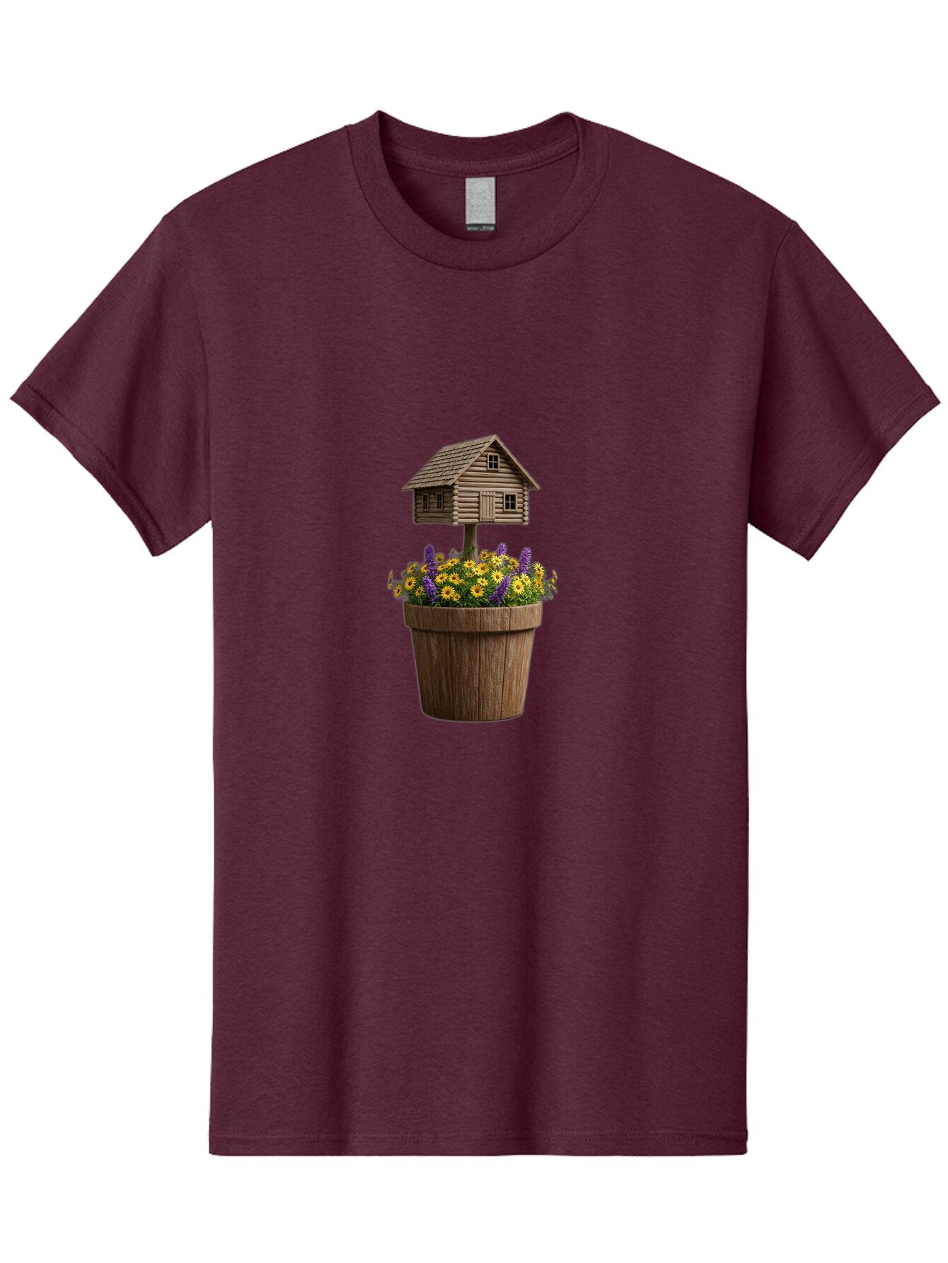 Log-Cabin-Flower-Pot Men'S Graphic Tee, 100% Cotton, Comfortable Casual Summer Wear, Machine Washable, Vintage Camera, Old Camera, Antique Camera, Black Camera, Classic Photography, Photography Equipment, Nostalgic Device, Film Camera, Bap693 12