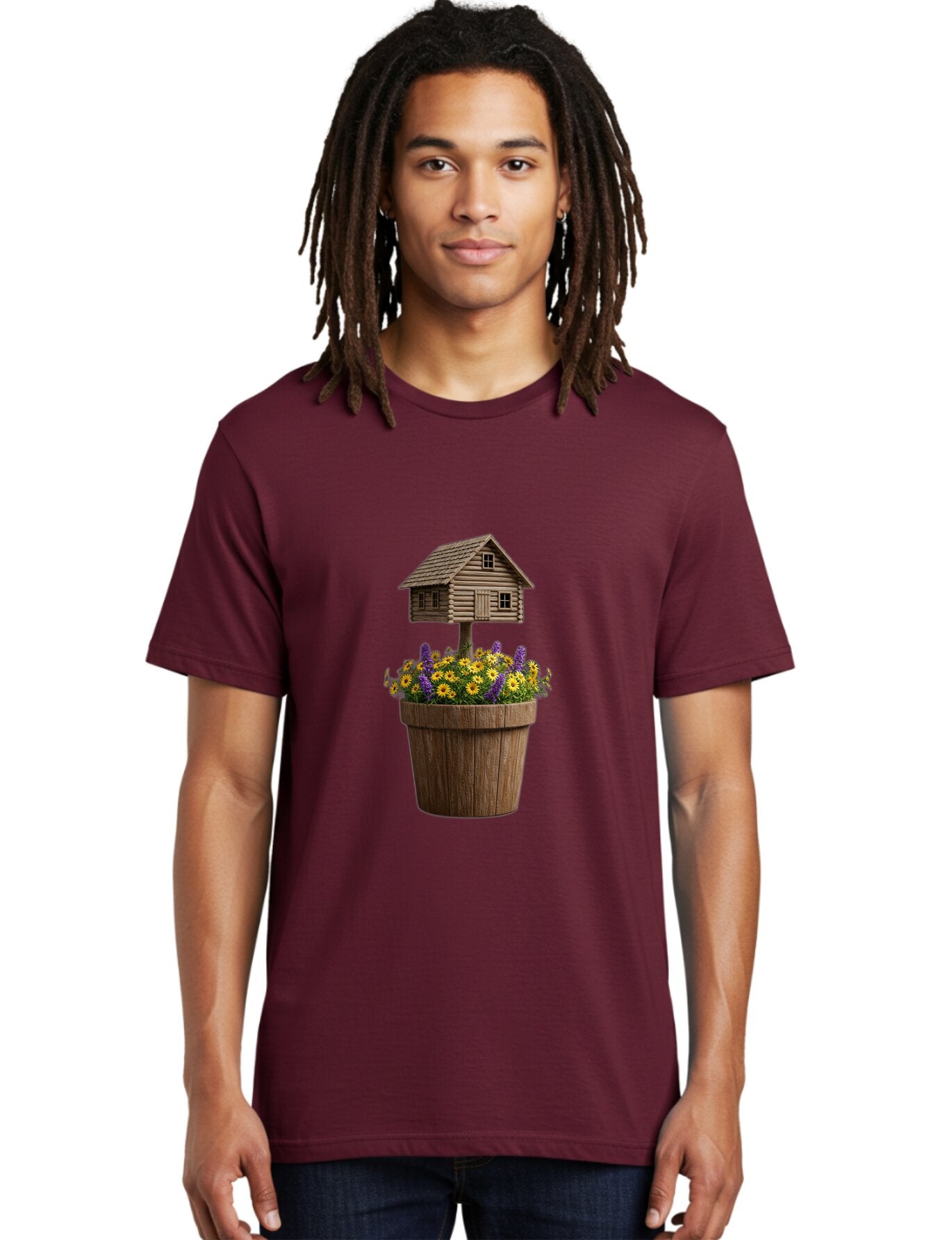 Log-Cabin-Flower-Pot Men'S Graphic Tee, 100% Cotton, Comfortable Casual Summer Wear, Machine Washable, Vintage Camera, Old Camera, Antique Camera, Black Camera, Classic Photography, Photography Equipment, Nostalgic Device, Film Camera, Bap693 28