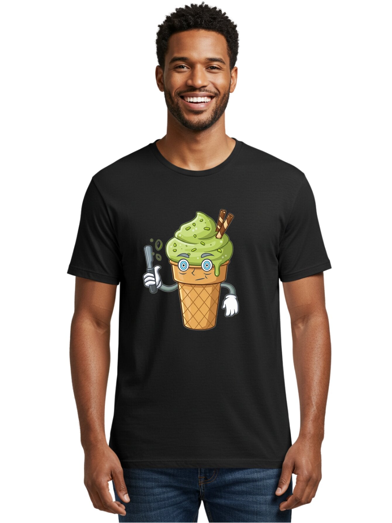 Matcha-Ice-Cream Men'S Graphic Tee, 100% Cotton, Comfortable Casual Summer Wear, Machine Washable, Vintage Camera, Old Camera, Antique Camera, Black Camera, Classic Photography, Photography Equipment, Nostalgic Device, Film Camera, Camera Art Bap700 28
