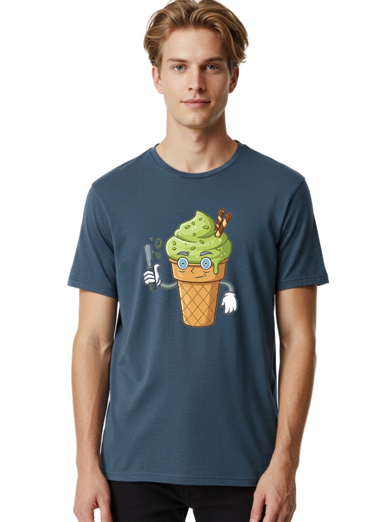 Matcha-Ice-Cream Men'S Graphic Tee, 100% Cotton, Comfortable Casual Summer Wear, Machine Washable, Vintage Camera, Old Camera, Antique Camera, Black Camera, Classic Photography, Photography Equipment, Nostalgic Device, Film Camera, Camera Art Bap700 20