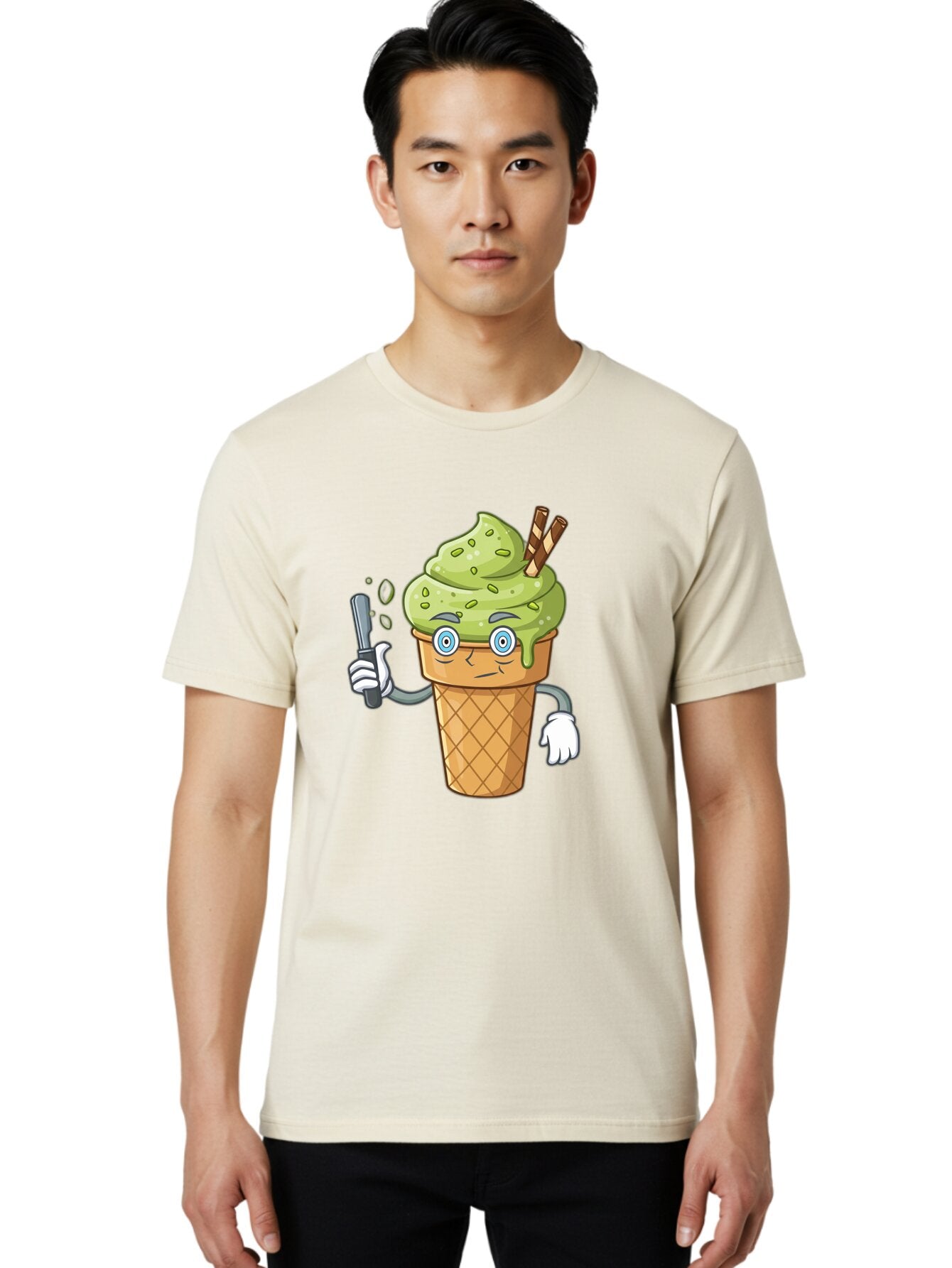 Matcha-Ice-Cream Men'S Graphic Tee, 100% Cotton, Comfortable Casual Summer Wear, Machine Washable, Vintage Camera, Old Camera, Antique Camera, Black Camera, Classic Photography, Photography Equipment, Nostalgic Device, Film Camera, Camera Art Bap700 26