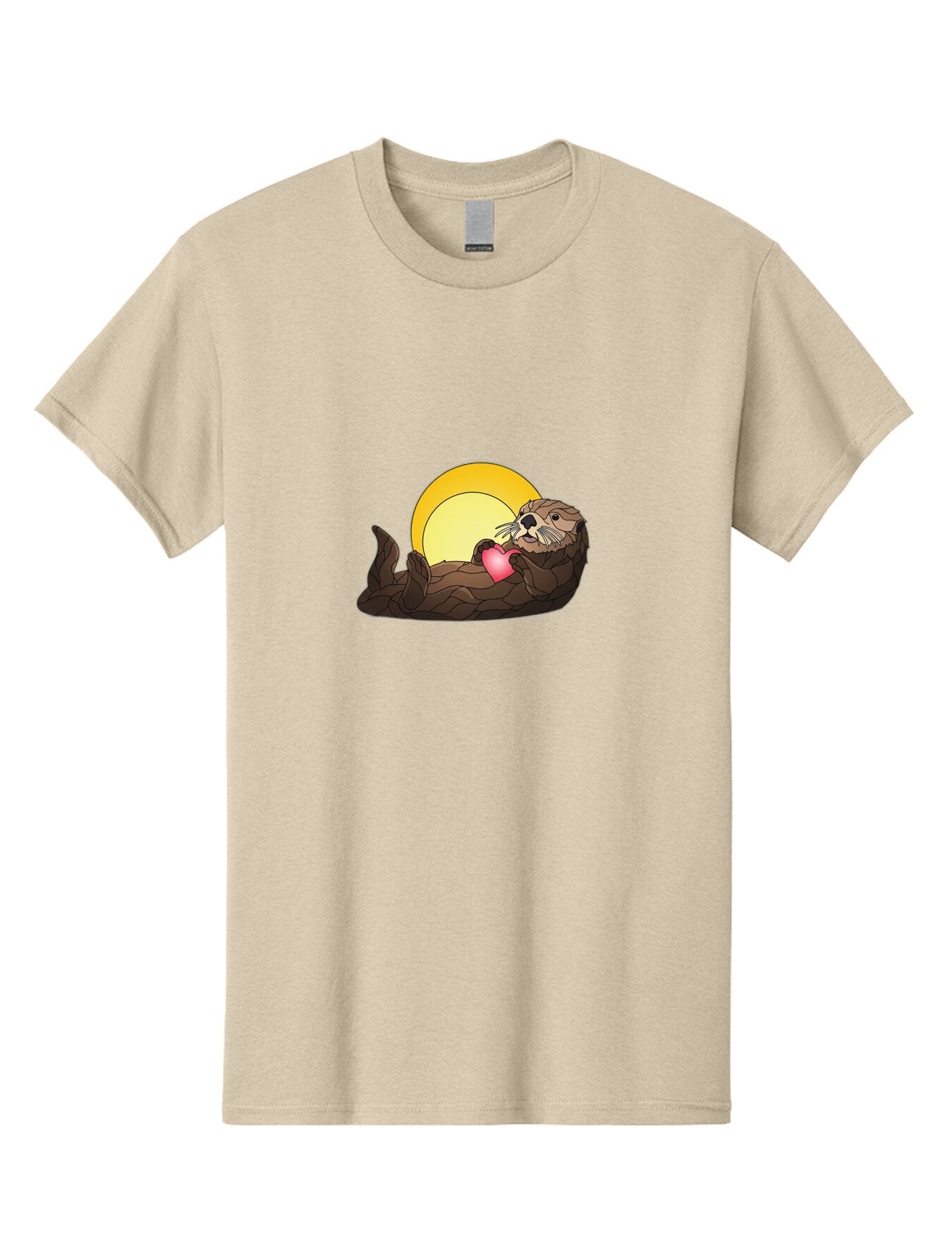 Otter-Holding-Heart Men'S Graphic Tee, 100% Cotton, Comfortable Casual Summer Wear, Machine Washable, Vintage Camera, Old Camera, Antique Camera, Black Camera, Classic Photography, Photography Equipment, Nostalgic Device, Film Camera, Bap808 6