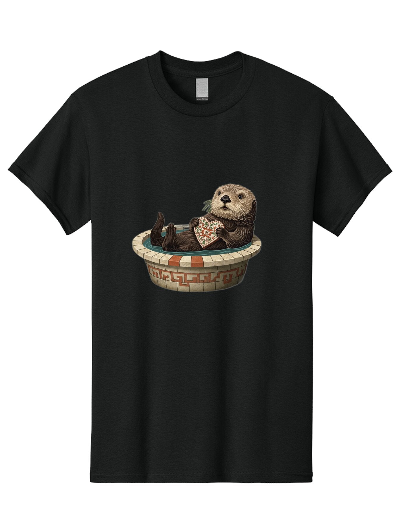 Otter-In-Tub-With-Heart Men'S Graphic Tee, 100% Cotton, Comfortable Casual Summer Wear, Machine Washable, Vintage Camera, Old Camera, Antique Camera, Black Camera, Classic Photography, Photography Equipment, Nostalgic Device, Film Camera, Bap809 9