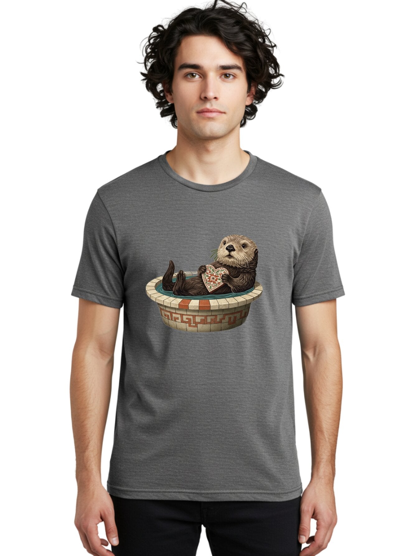 Otter-In-Tub-With-Heart Men'S Graphic Tee, 100% Cotton, Comfortable Casual Summer Wear, Machine Washable, Vintage Camera, Old Camera, Antique Camera, Black Camera, Classic Photography, Photography Equipment, Nostalgic Device, Film Camera, Bap809 20