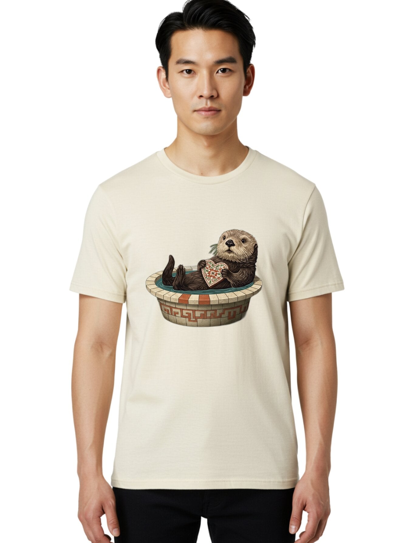 Otter-In-Tub-With-Heart Men'S Graphic Tee, 100% Cotton, Comfortable Casual Summer Wear, Machine Washable, Vintage Camera, Old Camera, Antique Camera, Black Camera, Classic Photography, Photography Equipment, Nostalgic Device, Film Camera, Bap809 24