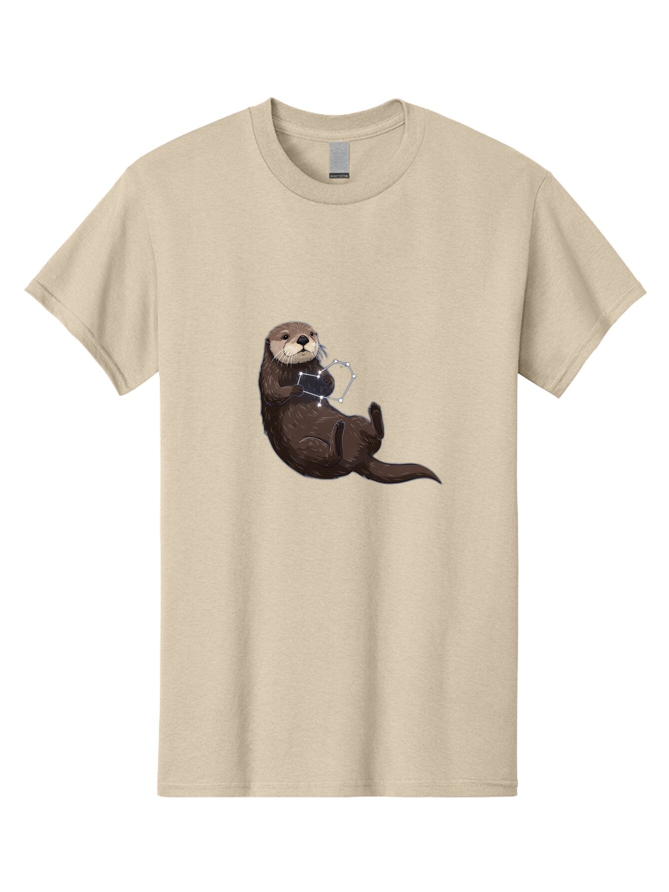 Otter-With-Constellation Men'S Graphic Tee, 100% Cotton, Comfortable Casual Summer Wear, Machine Washable, Vintage Camera, Old Camera, Antique Camera, Black Camera, Classic Photography, Photography Equipment, Nostalgic Device, Film Camera, Bap811 9