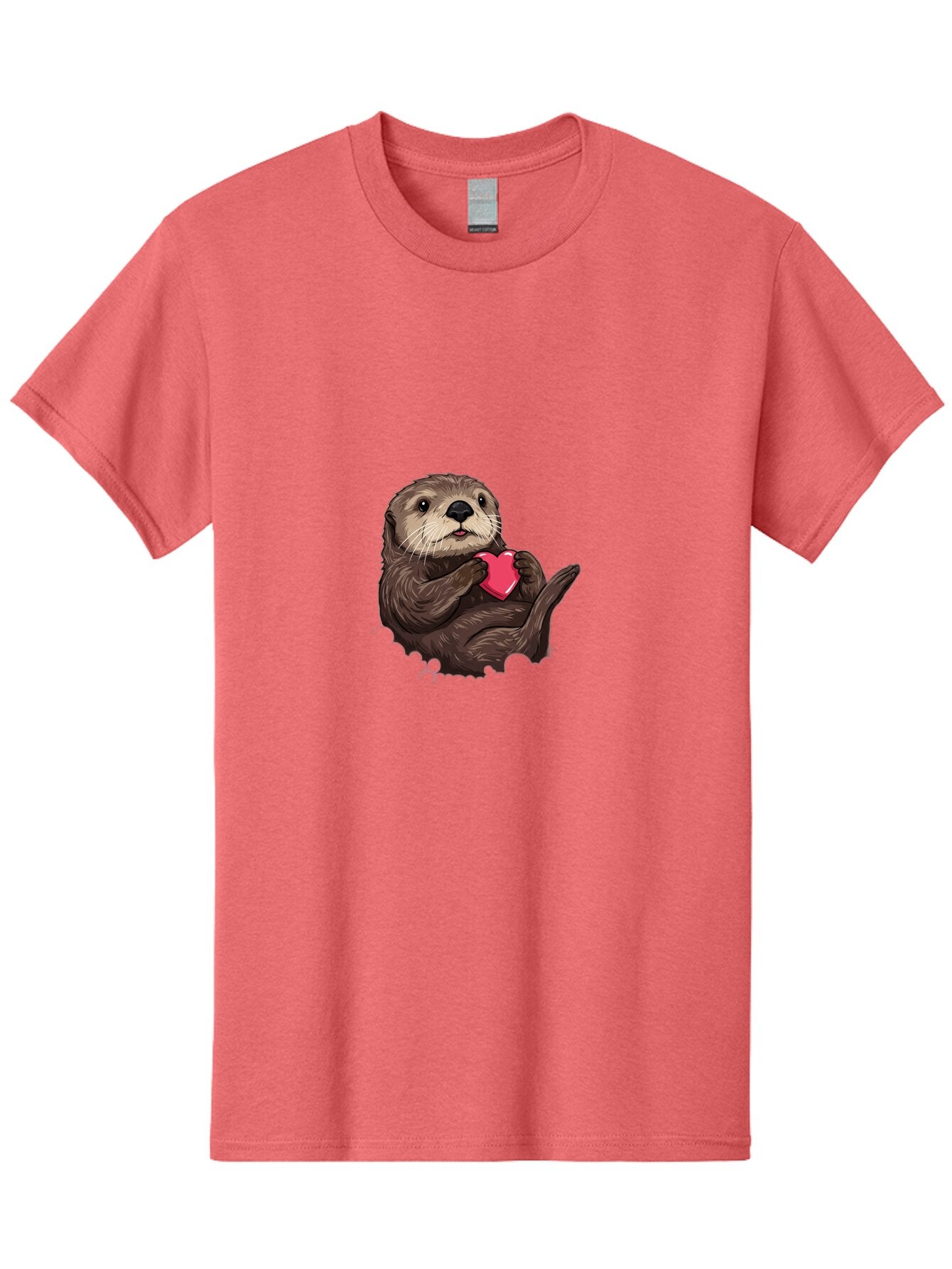 Otter-With-Heart-1 Men'S Graphic Tee, 100% Cotton, Comfortable Casual Summer Wear, Machine Washable, Vintage Camera, Old Camera, Antique Camera, Black Camera, Classic Photography, Photography Equipment, Nostalgic Device, Film Camera, Bap812 4