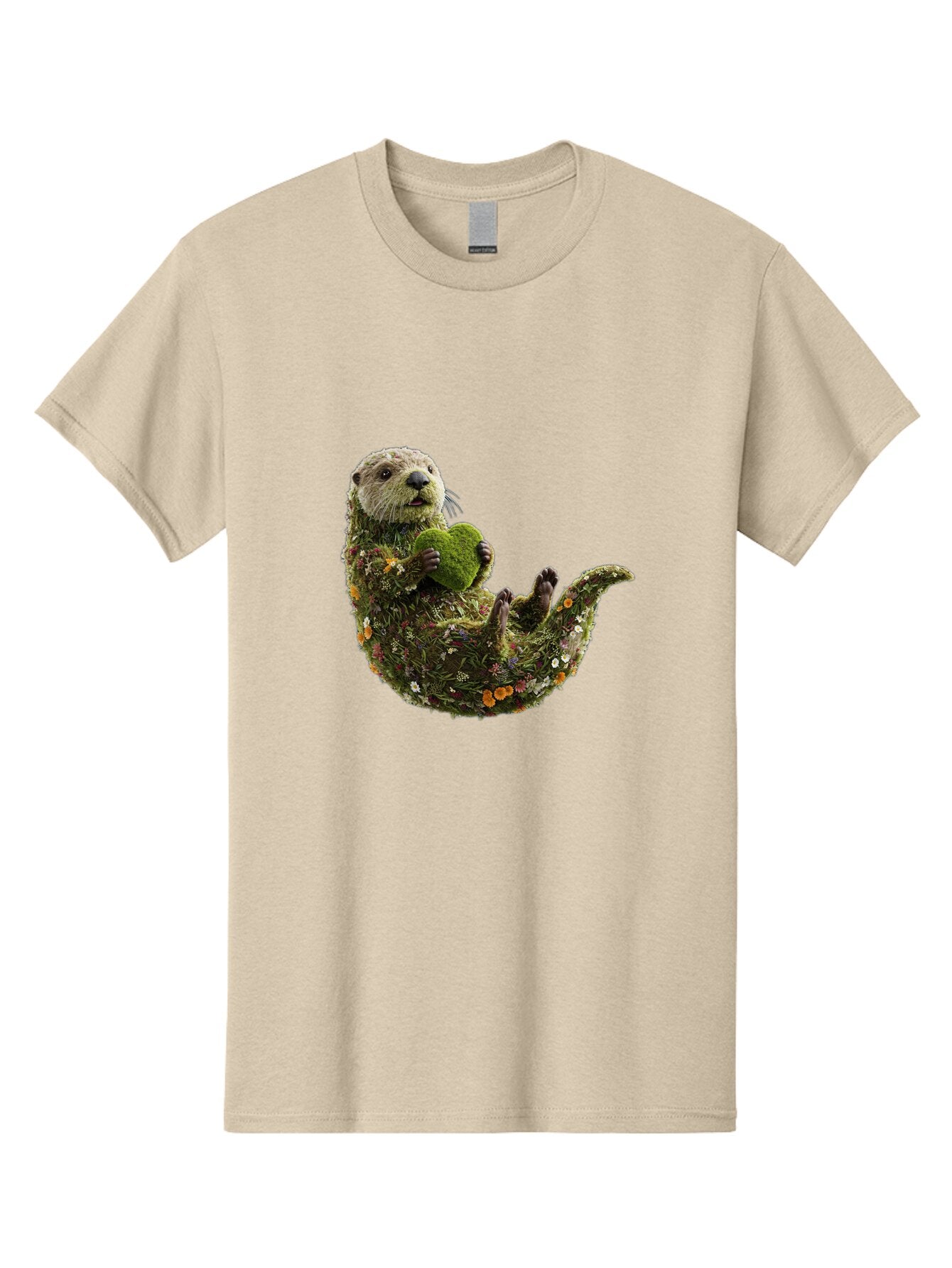 Otter-With-Heart-2 Men'S Graphic Tee, 100% Cotton, Comfortable Casual Summer Wear, Machine Washable, Vintage Camera, Old Camera, Antique Camera, Black Camera, Classic Photography, Photography Equipment, Nostalgic Device, Film Camera, Bap813