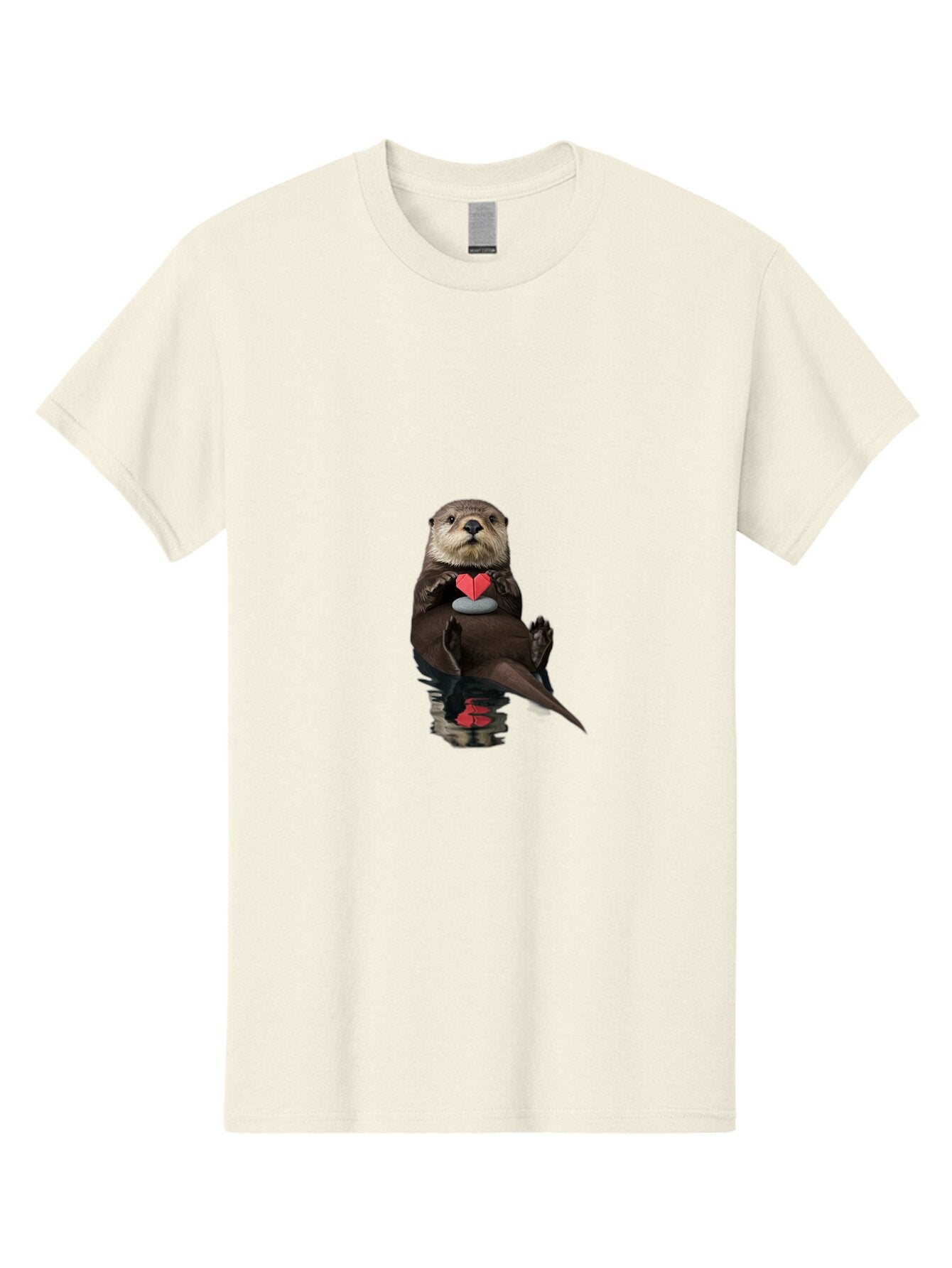 Otter-With-Heart-3 Men'S Graphic Tee, 100% Cotton, Comfortable Casual Summer Wear, Machine Washable, Vintage Camera, Old Camera, Antique Camera, Black Camera, Classic Photography, Photography Equipment, Nostalgic Device, Film Camera, Bap814 4