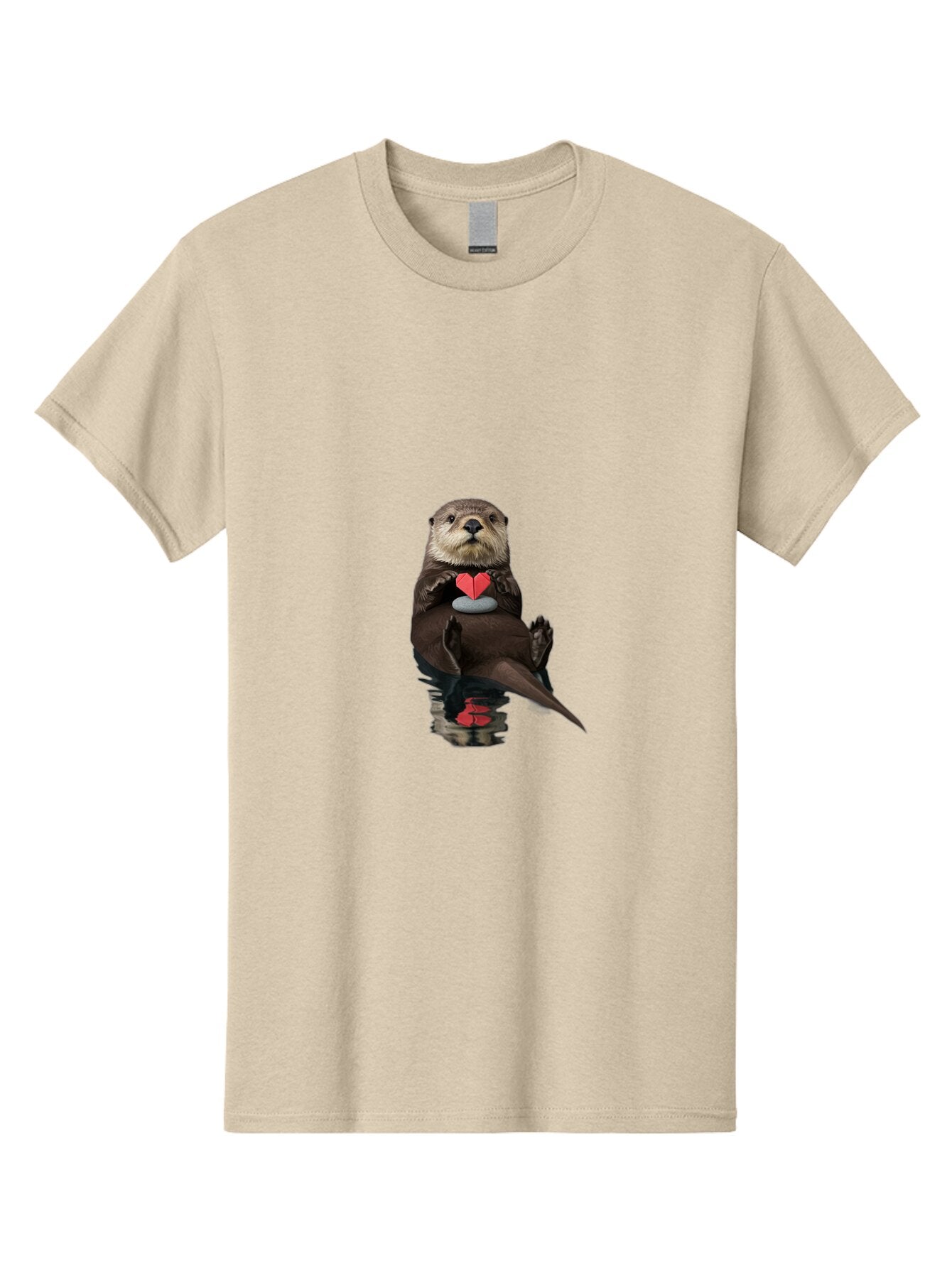 Otter-With-Heart-3 Men'S Graphic Tee, 100% Cotton, Comfortable Casual Summer Wear, Machine Washable, Vintage Camera, Old Camera, Antique Camera, Black Camera, Classic Photography, Photography Equipment, Nostalgic Device, Film Camera, Bap814 9