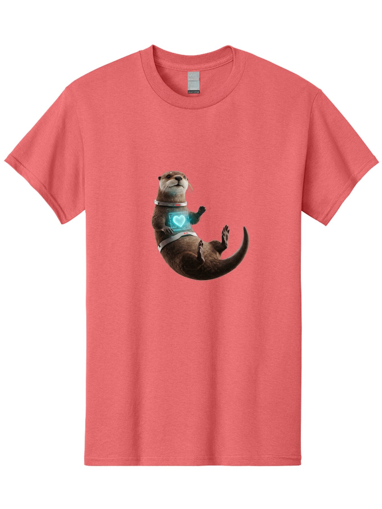 Otter-With-Heart-4 Men'S Graphic Tee, 100% Cotton, Comfortable Casual Summer Wear, Machine Washable, Vintage Camera, Old Camera, Antique Camera, Black Camera, Classic Photography, Photography Equipment, Nostalgic Device, Film Camera, Bap815 7