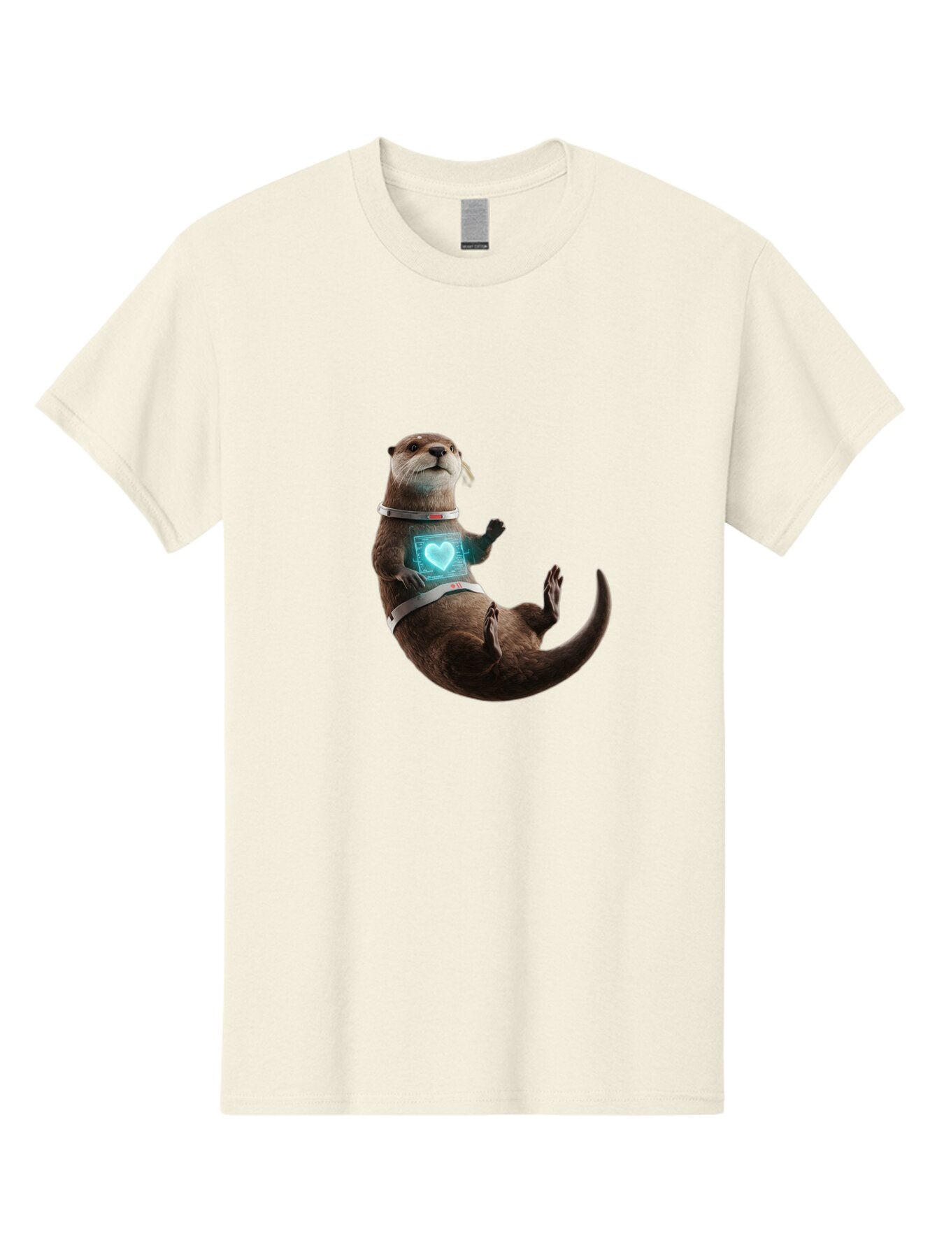 Otter-With-Heart-4 Men'S Graphic Tee, 100% Cotton, Comfortable Casual Summer Wear, Machine Washable, Vintage Camera, Old Camera, Antique Camera, Black Camera, Classic Photography, Photography Equipment, Nostalgic Device, Film Camera, Bap815 6