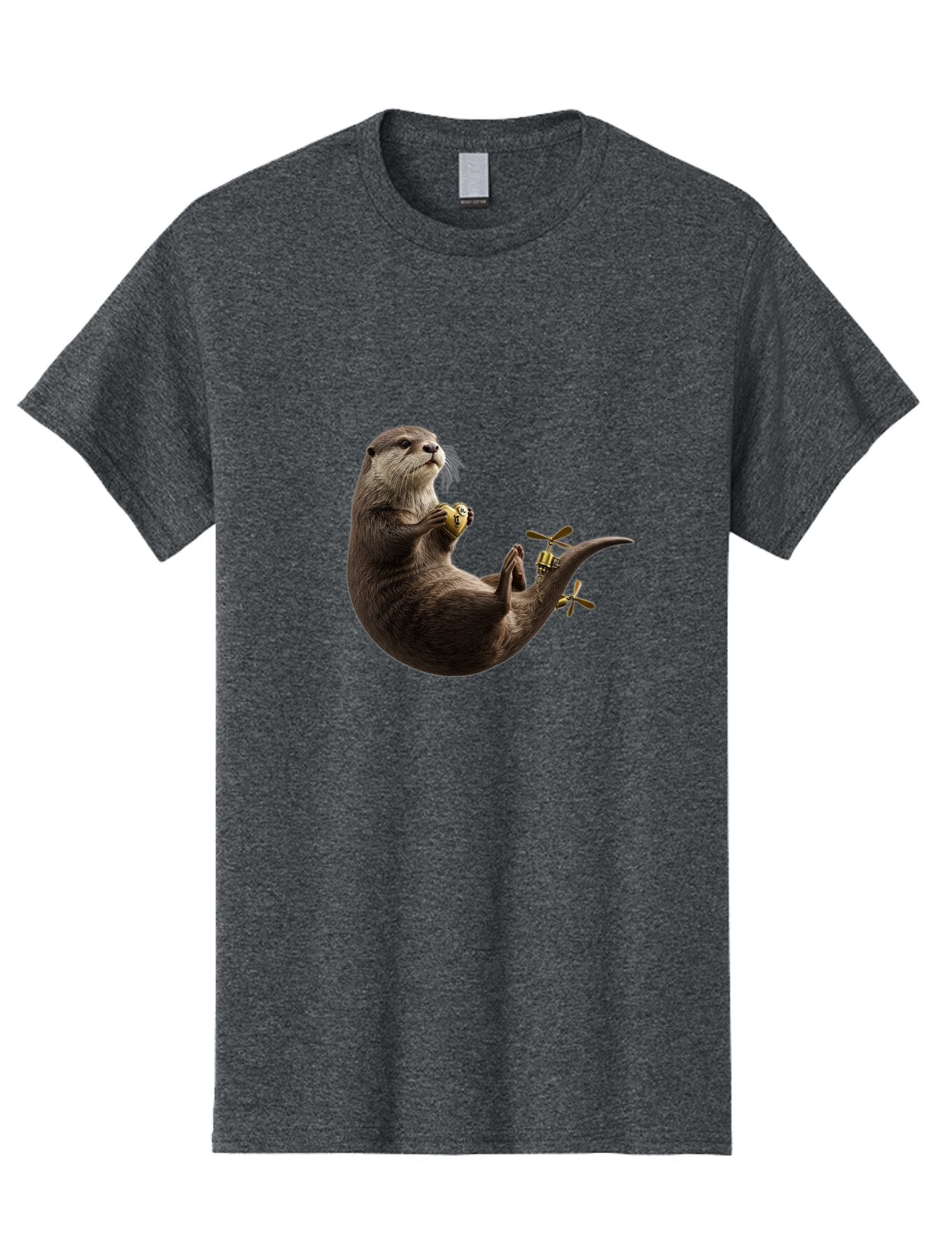 Otter-With-Helicopter-Tail Men'S Graphic Tee, 100% Cotton, Comfortable Casual Summer Wear, Machine Washable, Vintage Camera, Old Camera, Antique Camera, Black Camera, Classic Photography, Photography Equipment, Nostalgic Device, Film Camera, Bap818 12