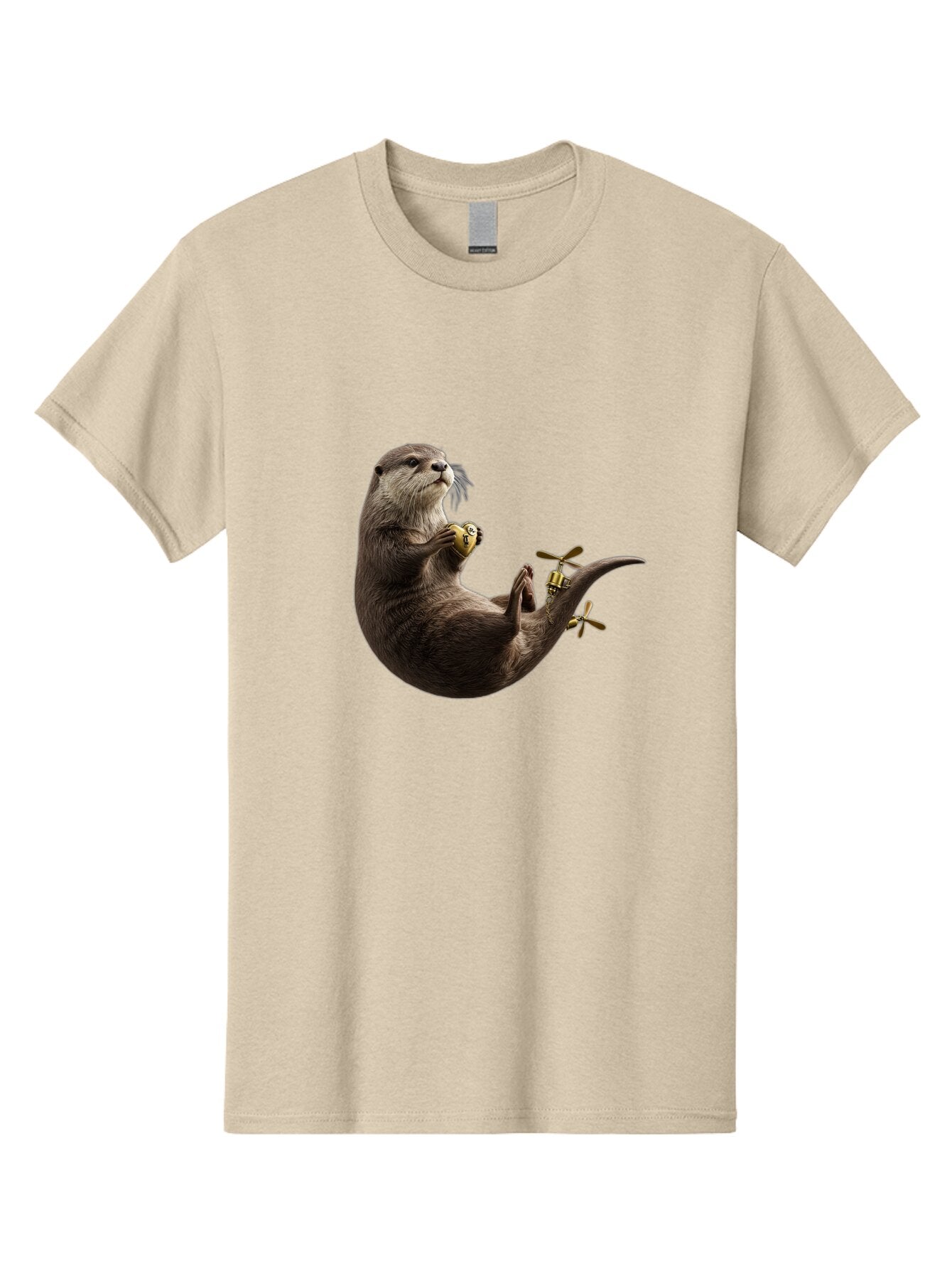 Otter-With-Helicopter-Tail Men'S Graphic Tee, 100% Cotton, Comfortable Casual Summer Wear, Machine Washable, Vintage Camera, Old Camera, Antique Camera, Black Camera, Classic Photography, Photography Equipment, Nostalgic Device, Film Camera, Bap818 10