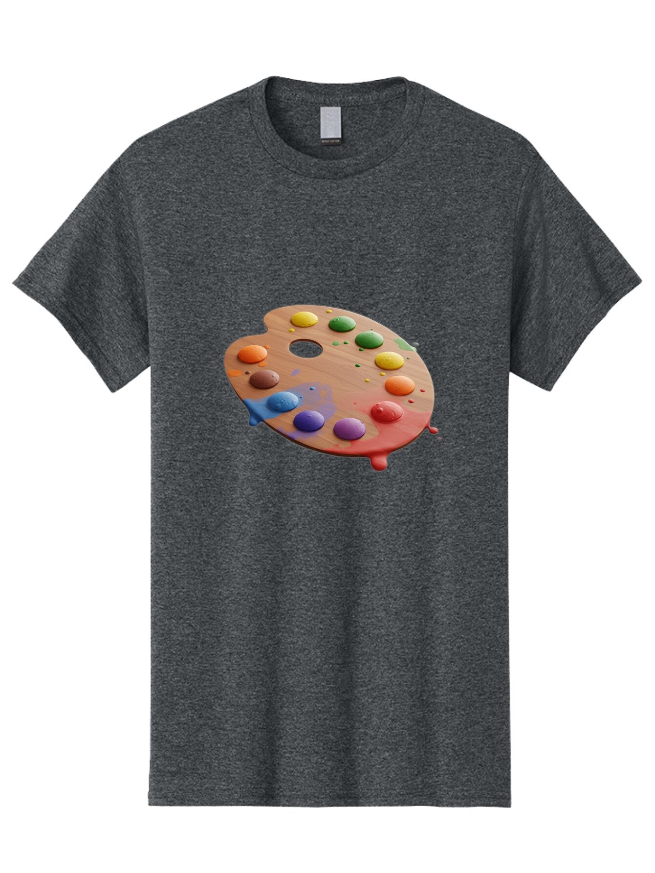 Paint-Palette-1 Men'S Graphic Tee, 100% Cotton, Comfortable Casual Summer Wear, Machine Washable, Vintage Camera, Old Camera, Antique Camera, Black Camera, Classic Photography, Photography Equipment, Nostalgic Device, Film Camera, Camera Art Bap823 15