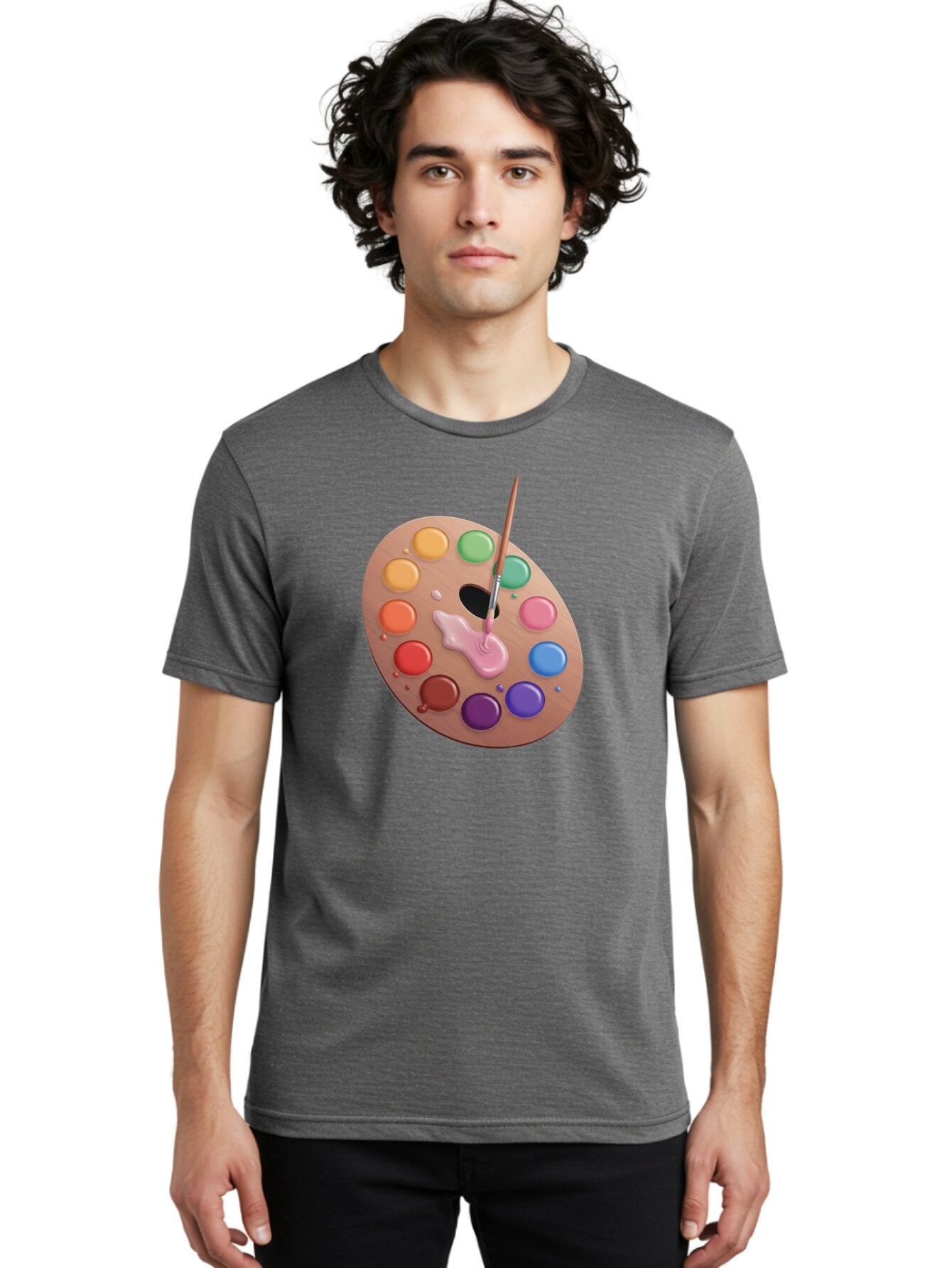 Paint-Palette Men'S Graphic Tee, 100% Cotton, Comfortable Casual Summer Wear, Machine Washable, Vintage Camera, Old Camera, Antique Camera, Black Camera, Classic Photography, Photography Equipment, Nostalgic Device, Film Camera, Camera Art Bap825 24