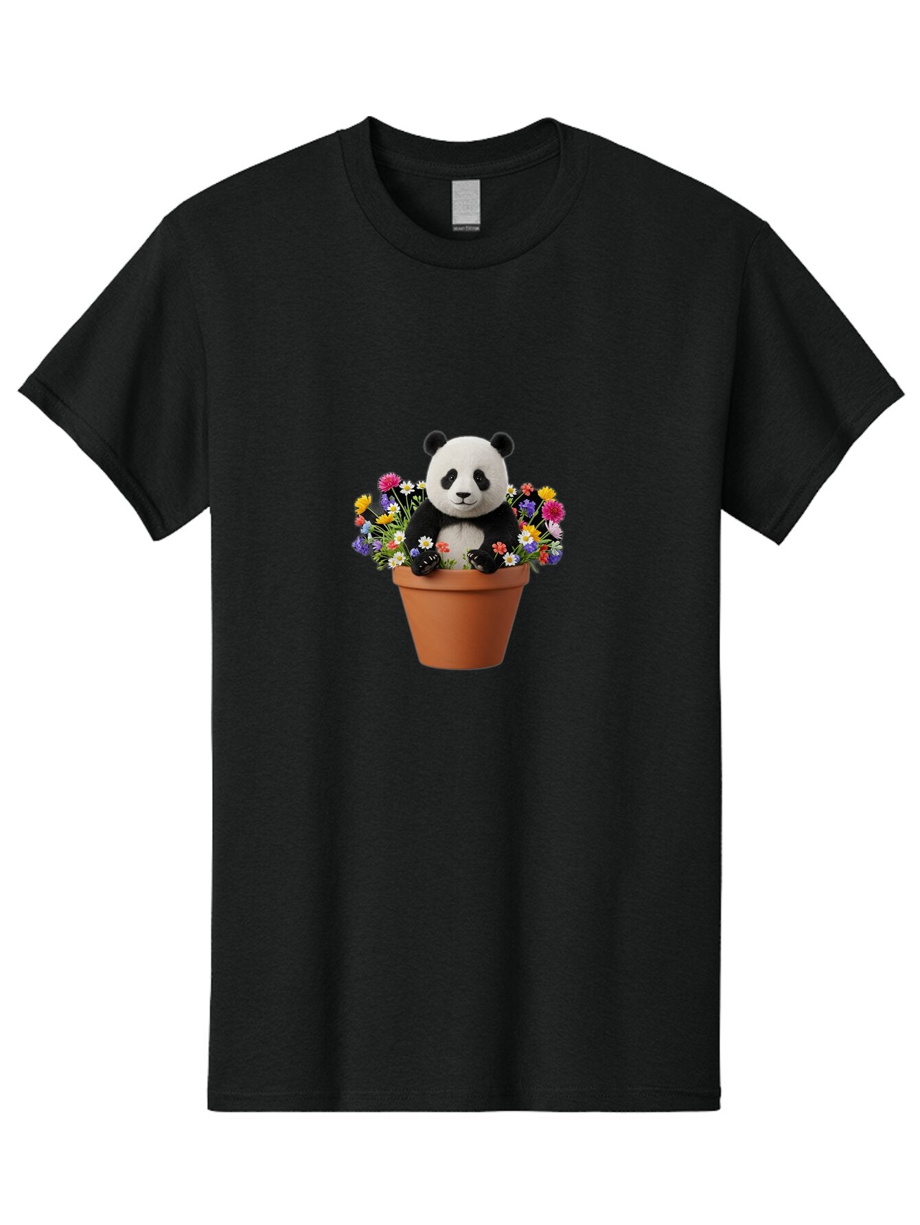 Panda-In-Flower-Pot Men'S Graphic Tee, 100% Cotton, Comfortable Casual Summer Wear, Machine Washable, Vintage Camera, Old Camera, Antique Camera, Black Camera, Classic Photography, Photography Equipment, Nostalgic Device, Film Camera, Bap835 6