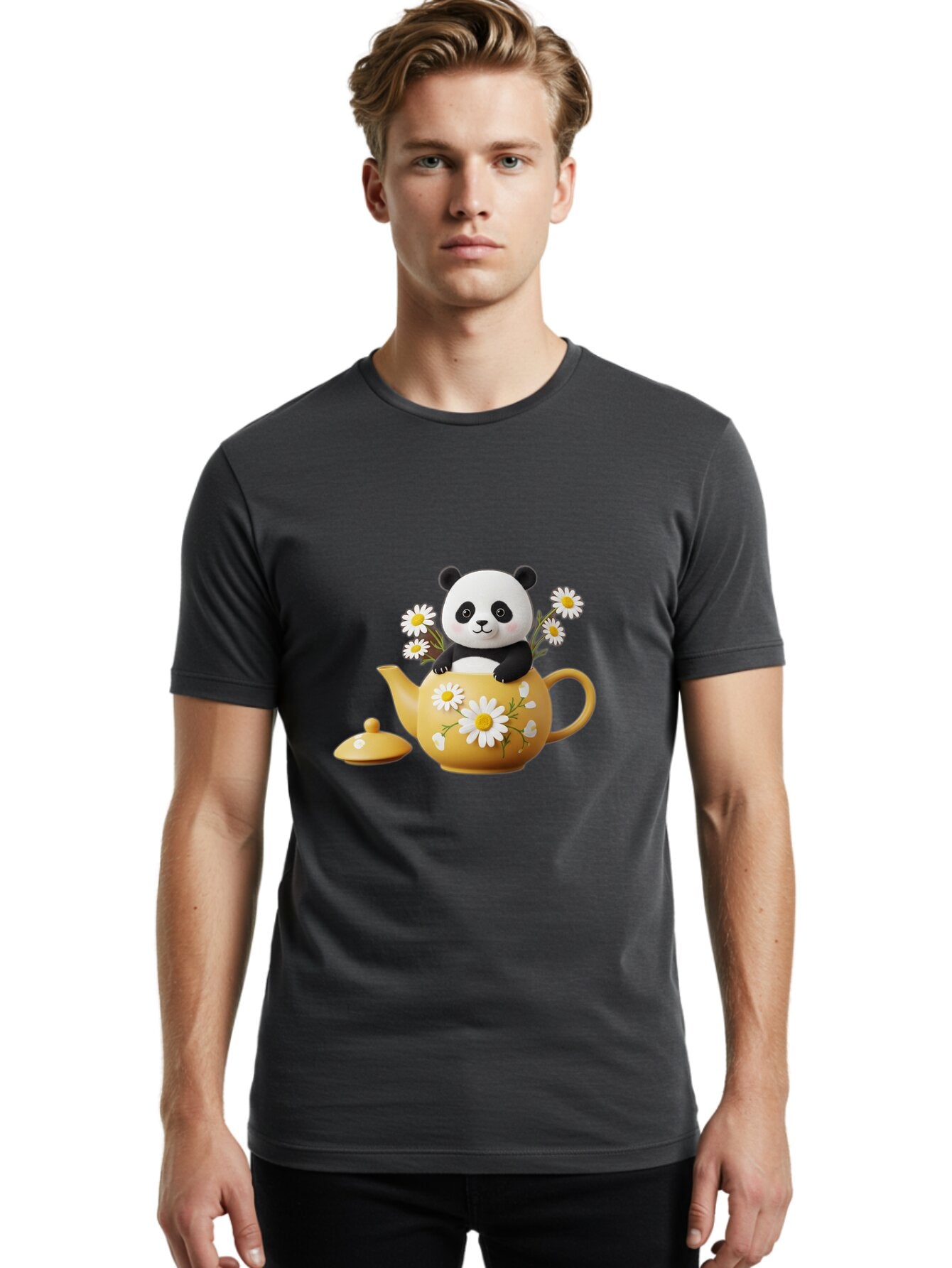 Panda-Teapot Men'S Graphic Tee, 100% Cotton, Comfortable Casual Summer Wear, Machine Washable, Vintage Camera, Old Camera, Antique Camera, Black Camera, Classic Photography, Photography Equipment, Nostalgic Device, Film Camera, Camera Art Bap842 26