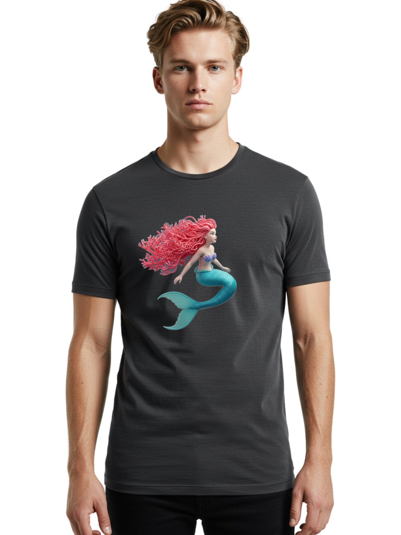 Pink-Hair-Mermaid Men'S Graphic Tee, 100% Cotton, Comfortable Casual Summer Wear, Machine Washable, Vintage Camera, Old Camera, Antique Camera, Black Camera, Classic Photography, Photography Equipment, Nostalgic Device, Film Camera, Camera Art Bap861 27