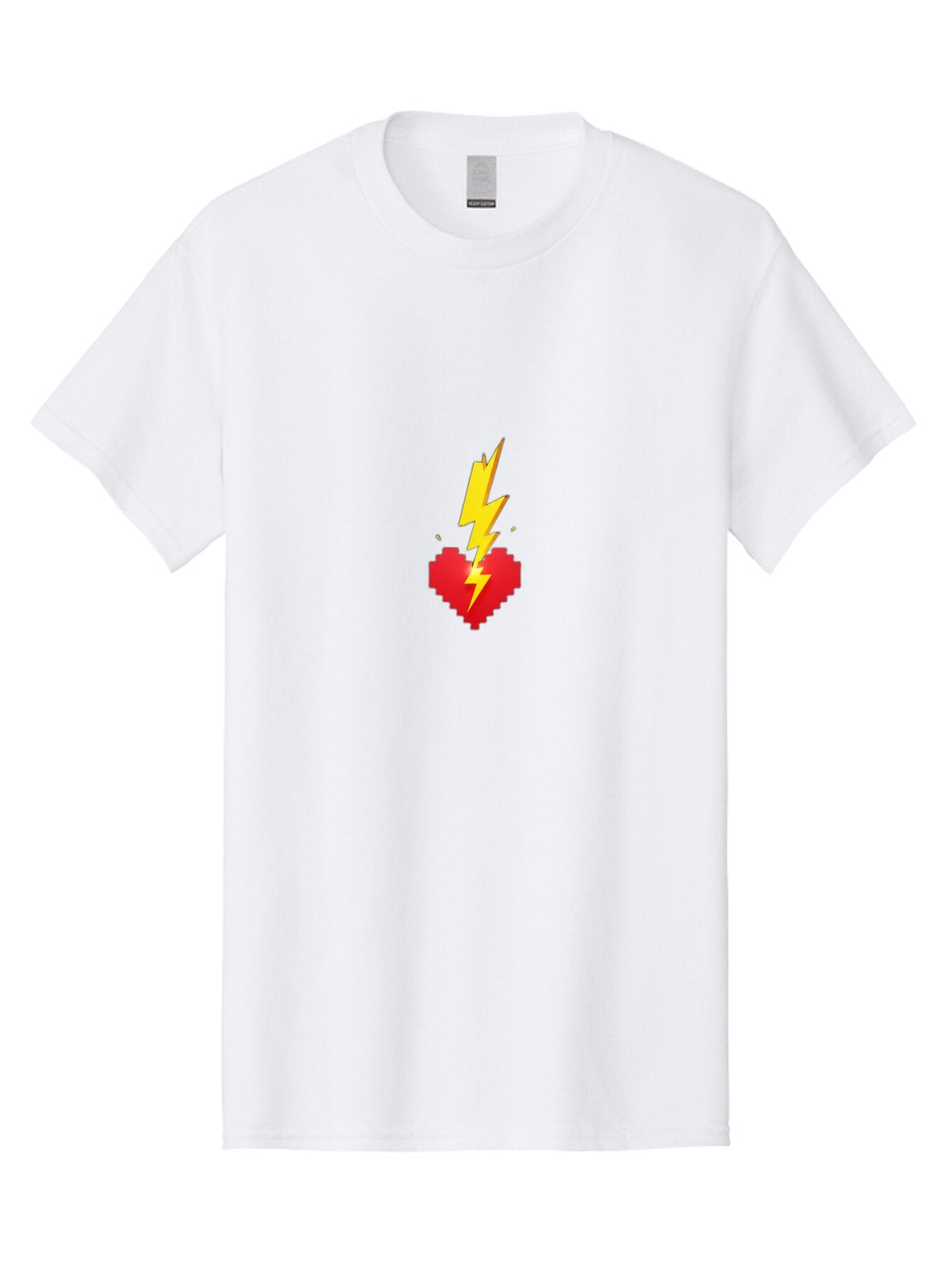 Pixel-Heart-With-Lightning Men'S Graphic Tee, 100% Cotton, Comfortable Casual Summer Wear, Machine Washable, Vintage Camera, Old Camera, Antique Camera, Black Camera, Classic Photography, Photography Equipment, Nostalgic Device, Film Camera, Bap865 13