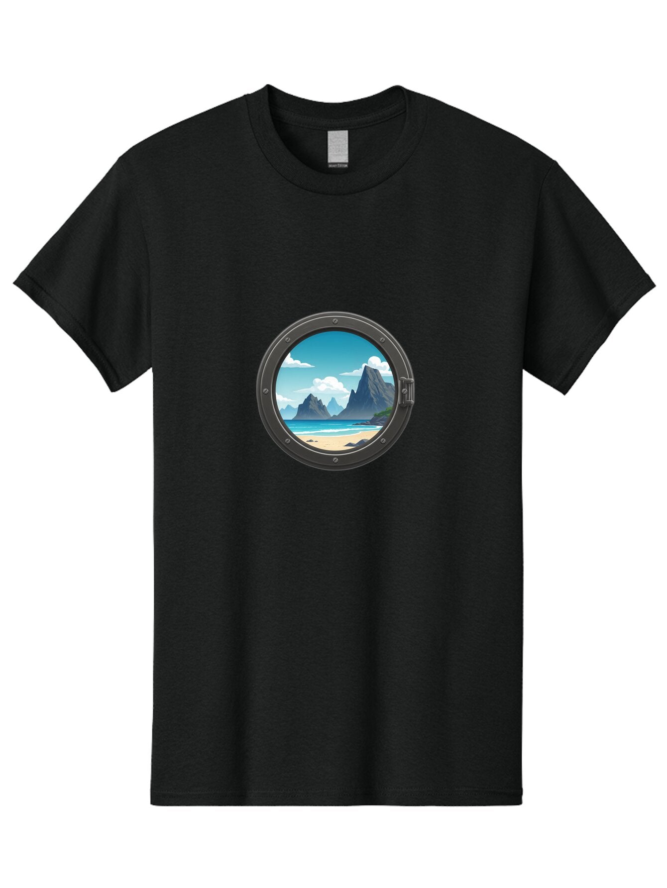 Porthole-View Men'S Graphic Tee, 100% Cotton, Comfortable Casual Summer Wear, Machine Washable, Vintage Camera, Old Camera, Antique Camera, Black Camera, Classic Photography, Photography Equipment, Nostalgic Device, Film Camera, Camera Art Bap877 10
