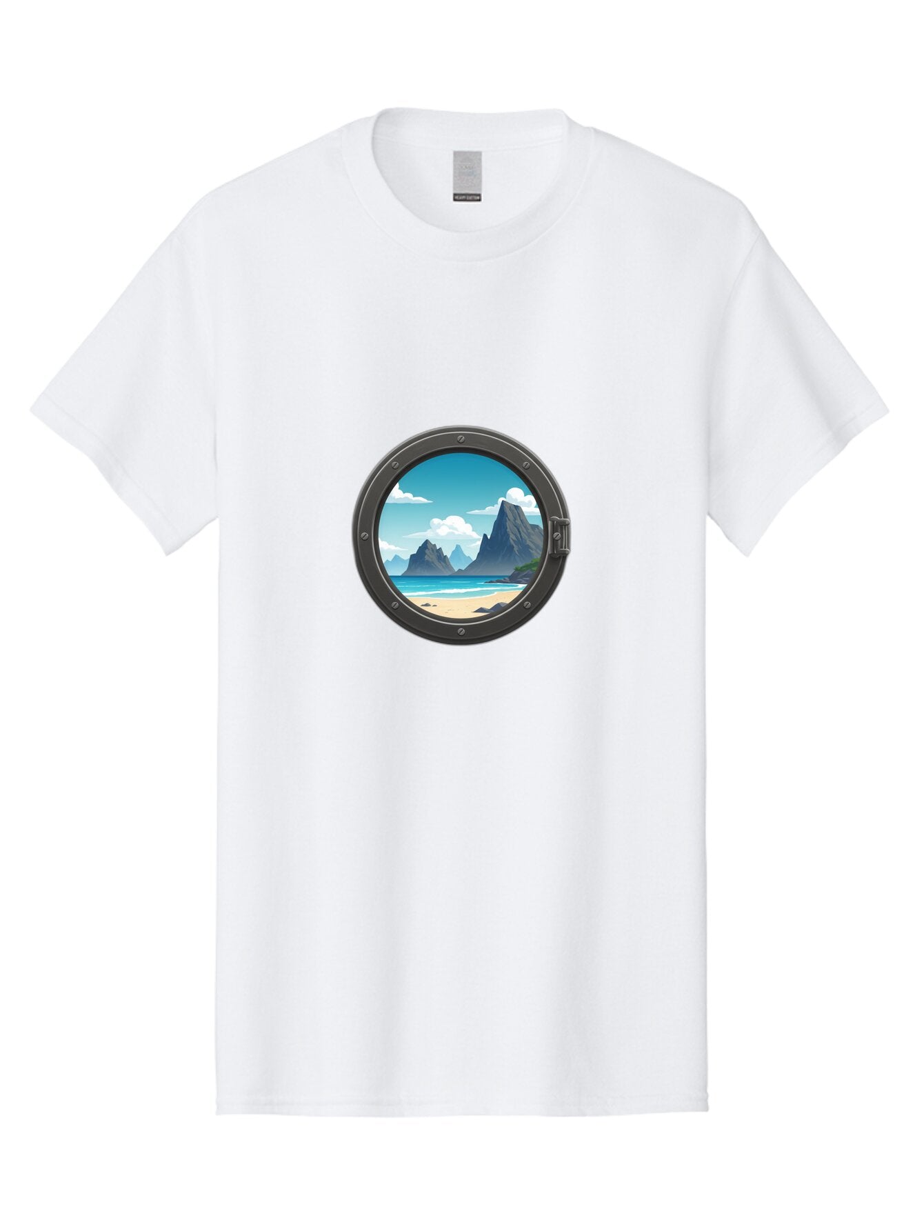 Porthole-View Men'S Graphic Tee, 100% Cotton, Comfortable Casual Summer Wear, Machine Washable, Vintage Camera, Old Camera, Antique Camera, Black Camera, Classic Photography, Photography Equipment, Nostalgic Device, Film Camera, Camera Art Bap877 8