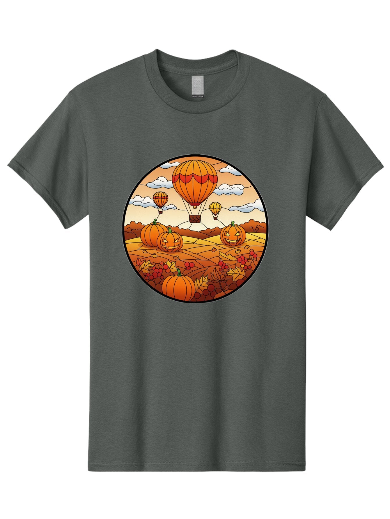 Pumpkins-And-Hot-Air-Balloons Men'S Graphic Tee, 100% Cotton, Comfortable Casual Summer Wear, Machine Washable, Vintage Camera, Old Camera, Antique Camera, Black Camera, Classic Photography, Photography Equipment, Nostalgic Device, Bap880