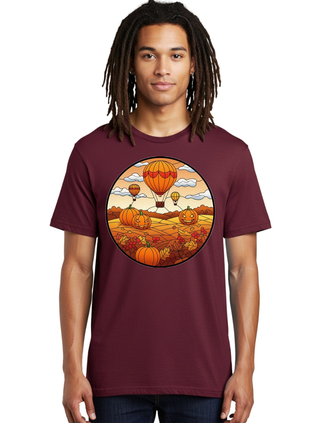 Pumpkins-And-Hot-Air-Balloons Men'S Graphic Tee, 100% Cotton, Comfortable Casual Summer Wear, Machine Washable, Vintage Camera, Old Camera, Antique Camera, Black Camera, Classic Photography, Photography Equipment, Nostalgic Device, Bap880 20