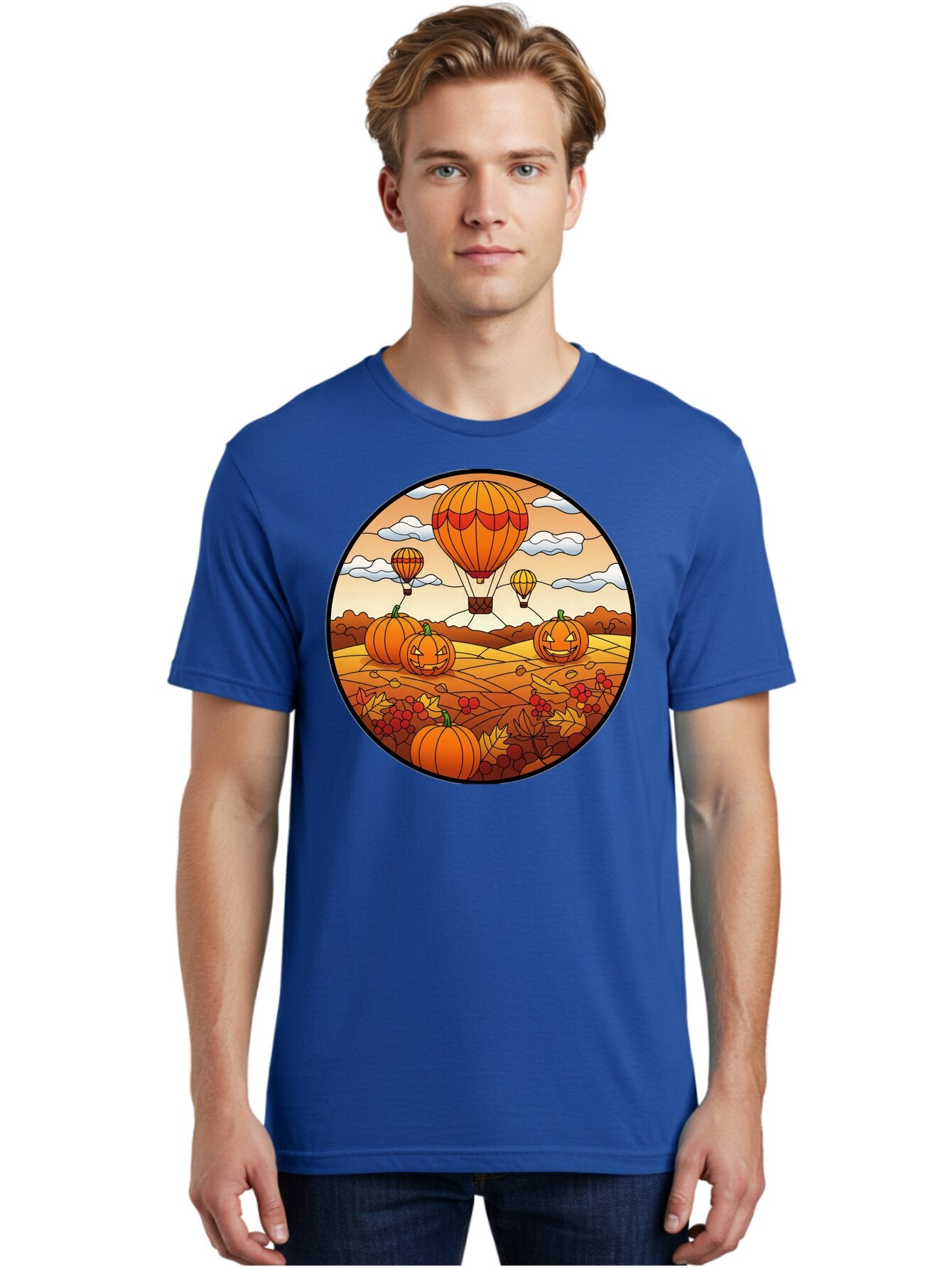 Pumpkins-And-Hot-Air-Balloons Men'S Graphic Tee, 100% Cotton, Comfortable Casual Summer Wear, Machine Washable, Vintage Camera, Old Camera, Antique Camera, Black Camera, Classic Photography, Photography Equipment, Nostalgic Device, Bap880 28